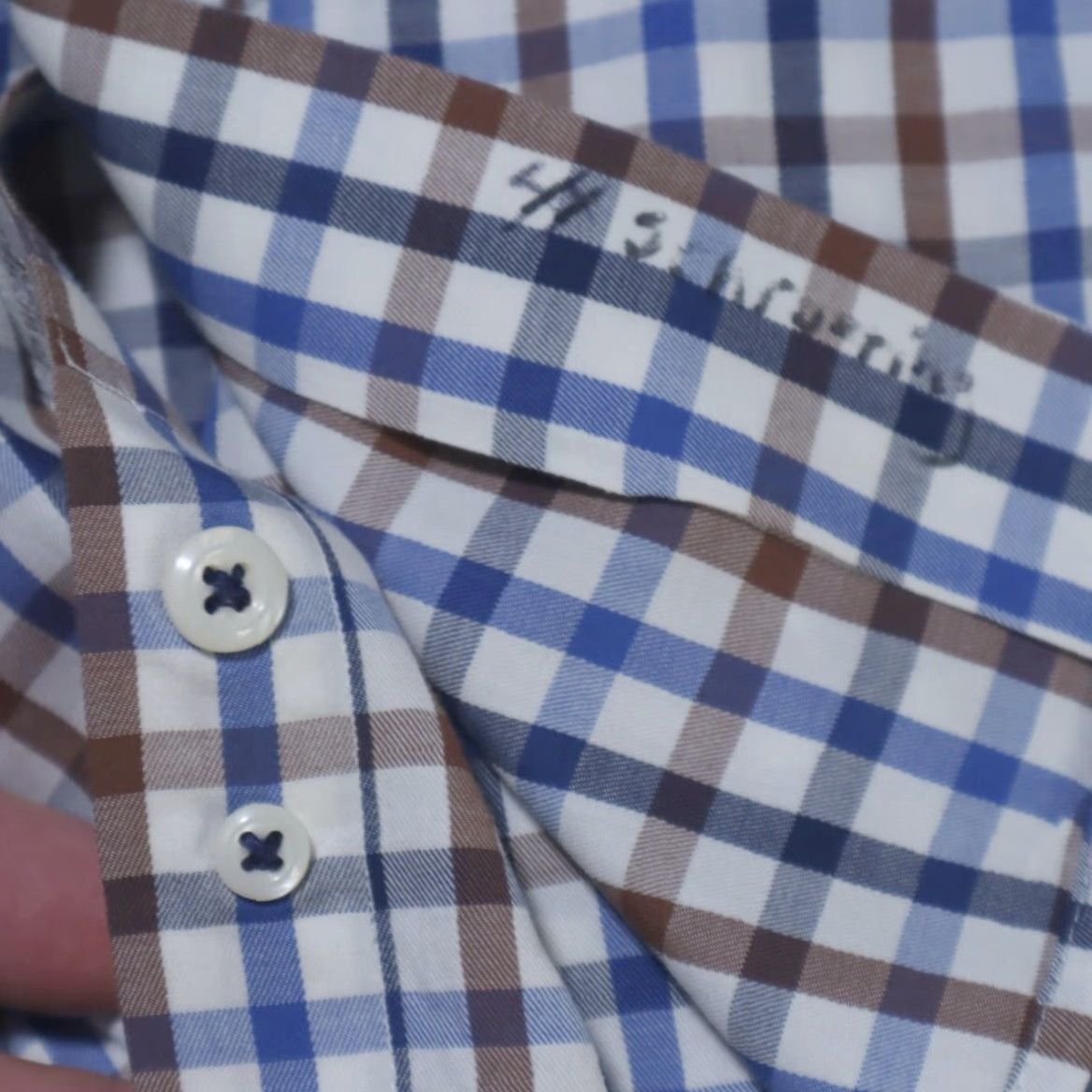 Peter Millar Peter Millar Poplin Cotton Check Long Sleeve Button Down Shirt Men's XL Shirt Size US XL / EU 56 / 4 - 6 Thumbnail
