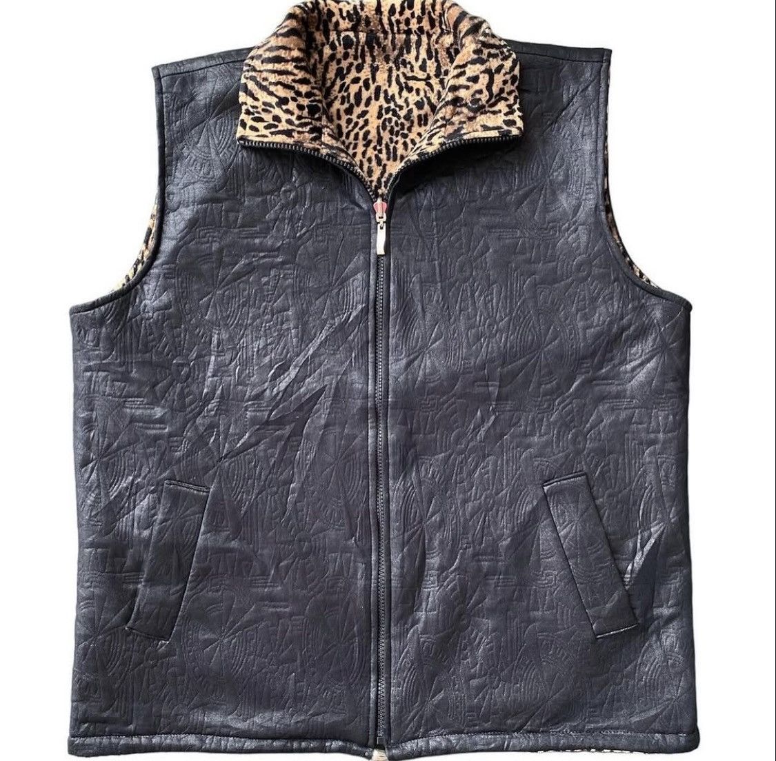 Japanese Brand Leopard vest reversible Size US L / EU 52-54 / 3 - 3 Thumbnail