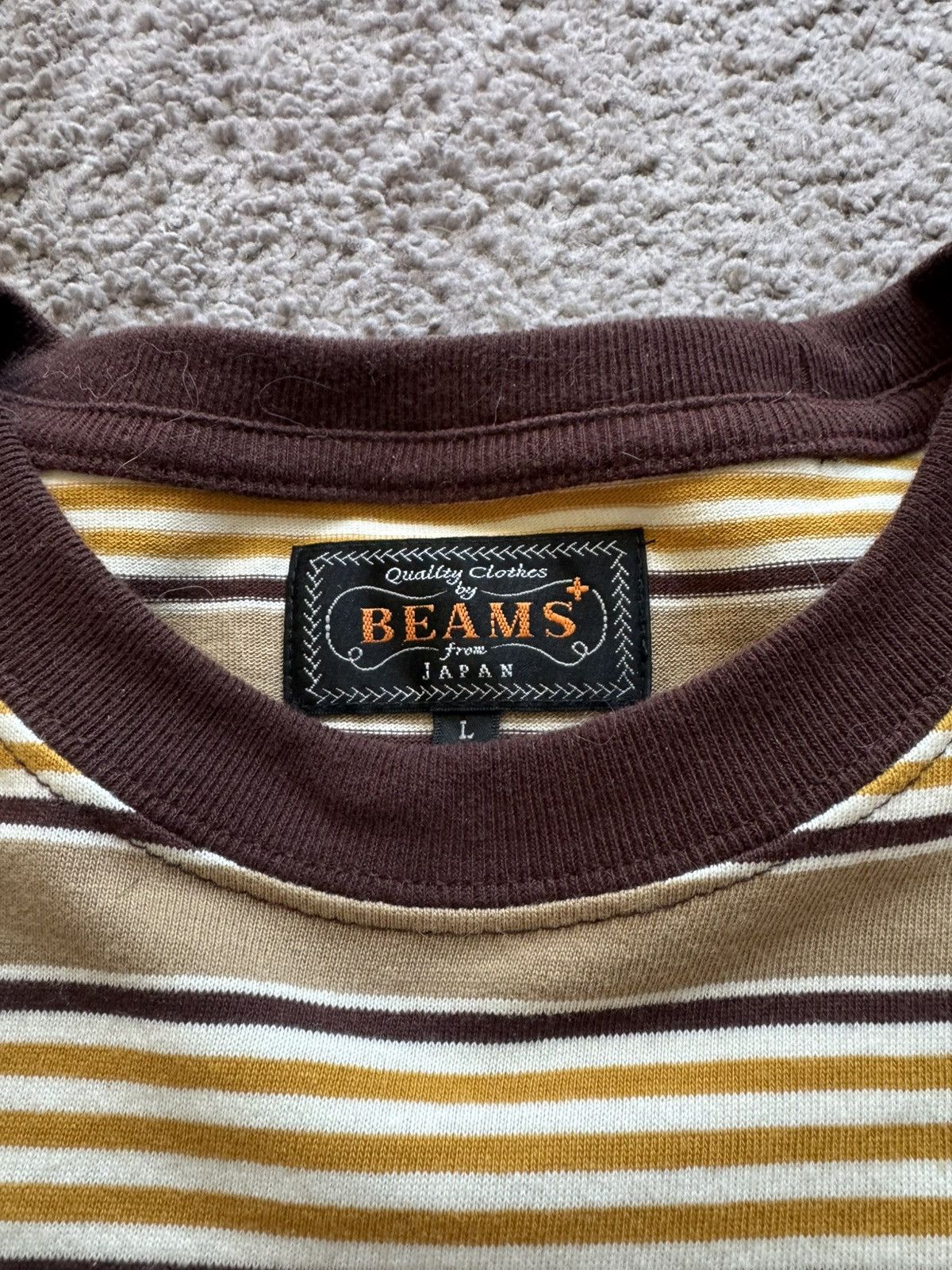 Beams Plus Beams Striped LS Size Large Size US L / EU 52-54 / 3 - 2 Thumbnail