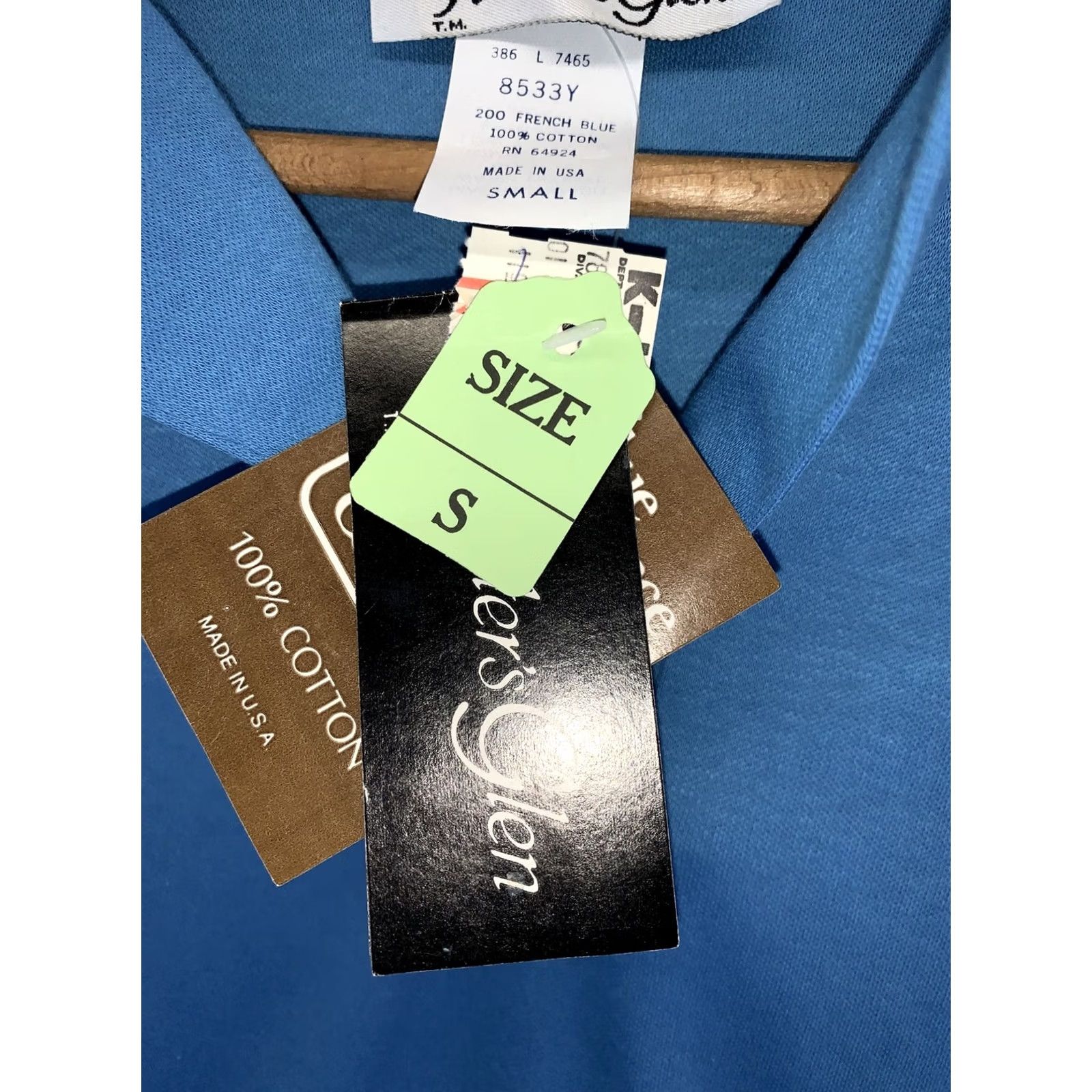 Vintage VINTAGE Hunters Glen Womens Polo Short Size S Blue/Pink/NWT 1990s Cotton T-Shirt Sportswear/Beach Blue Womens Size 28" / US 6 / IT 42 - 3 Thumbnail