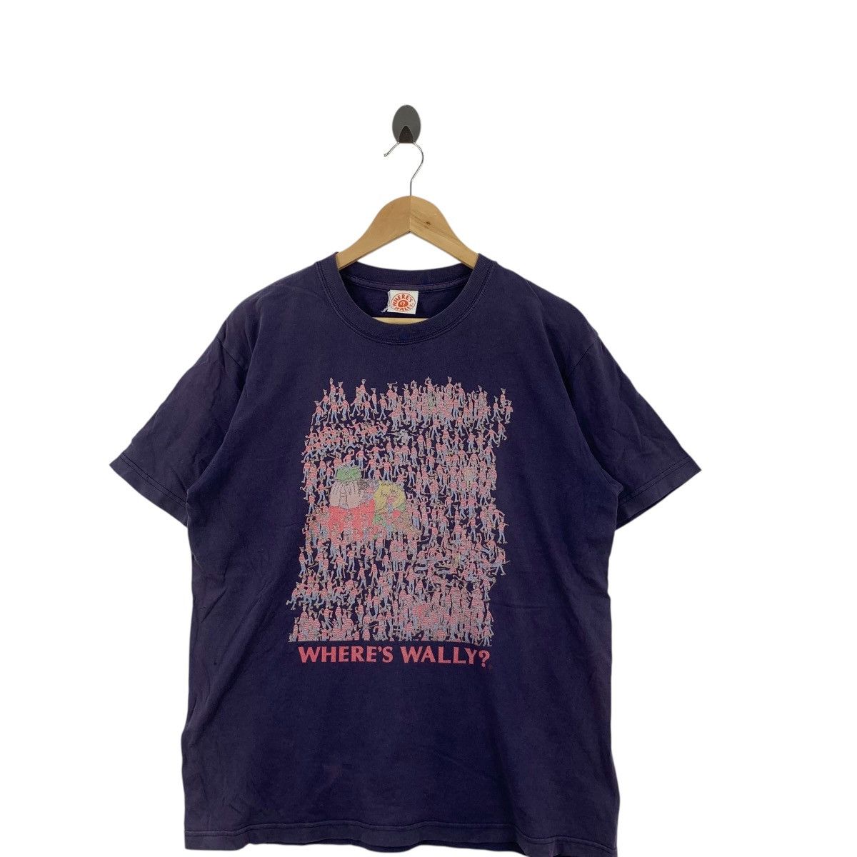 Vintage Vintage WHERE'S WALLY Crowd Scene Graphic Pop Art Tee Shirt Size US M / EU 48-50 / 2 - 5 Thumbnail