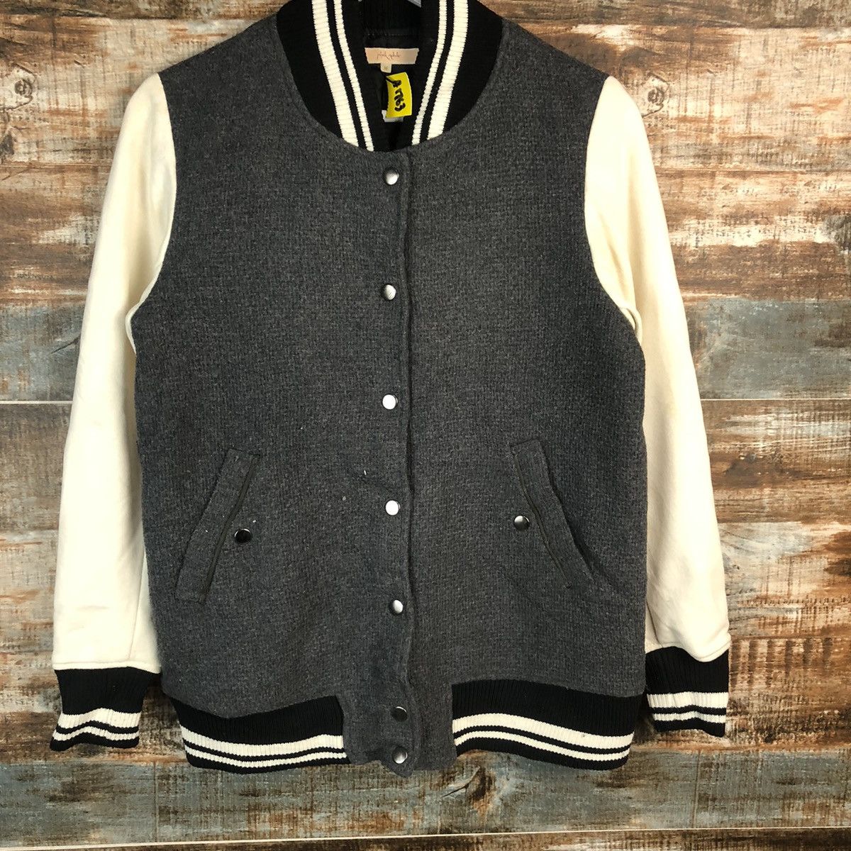Japanese Brand Pink Adore Grey Bombers Jacket #A1763 Size S / US 4 / IT 40 - 3 Thumbnail