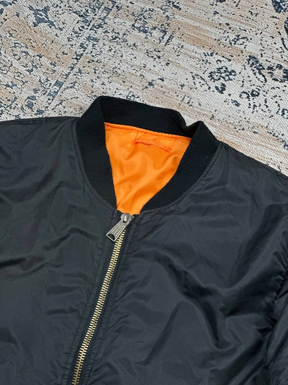 Vintage Vintage Avant Garde MA 1 Baggy Black Bomber Jacket Size US L / EU 52-54 / 3 - 4 Thumbnail