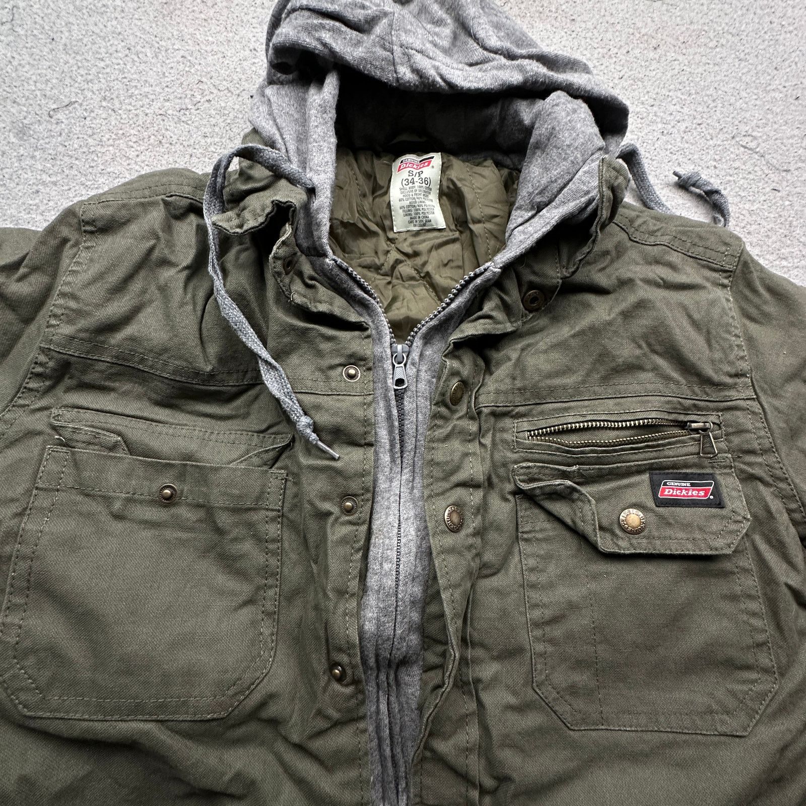 Dickies Dickies Olive Green Duck Canvas Work Hooded Jacket Mens S Size US S / EU 44-46 / 1 - 7 Thumbnail