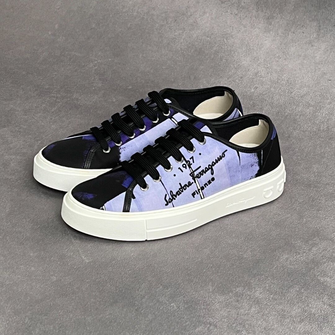 Salvatore Ferragamo Salvatore Ferragamo Leather Multi Lowtop Sneakers 7 Men Size US 7 / EU 40 - 1 Thumbnail