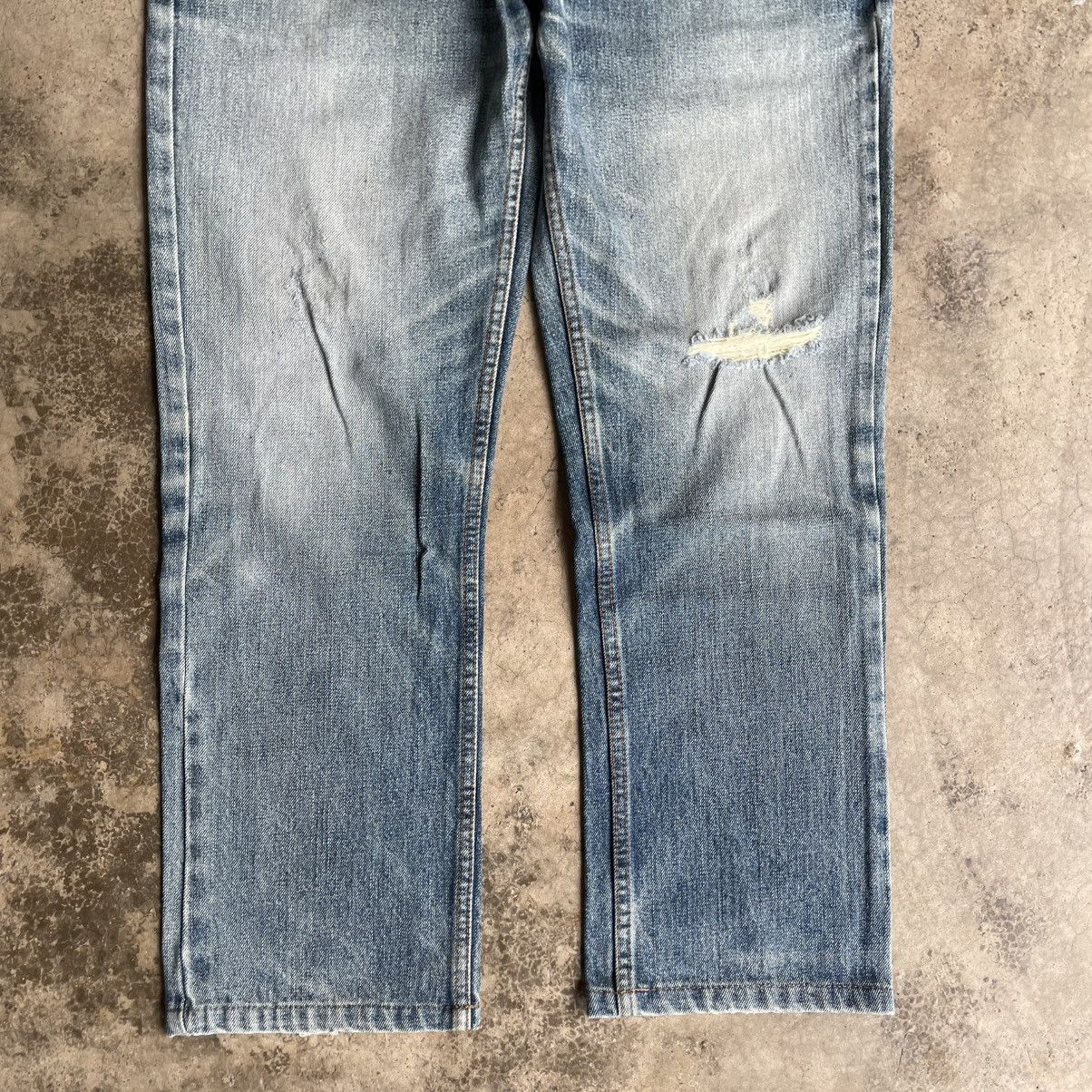 Honda 🔥🇯🇵Vintage Honda Stoned Washed Ripped Distress Denim Jeans Size US 34 / EU 50 - 3 Thumbnail