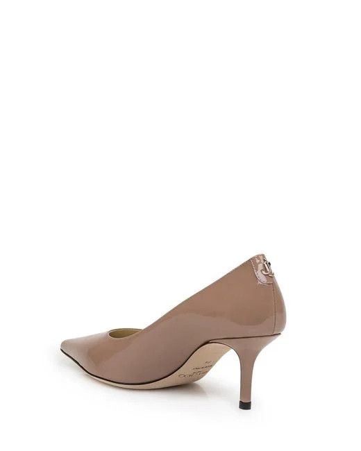 Jimmy Choo o1s22i1n1024 Patent Leather Love 65 Pumps in Beige Size US 8 / IT 38 - 3 Thumbnail