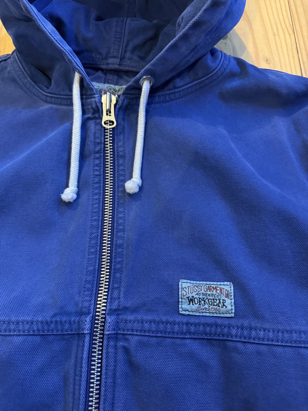 Stussy STUSSY garment co authentic workgear zip up denim hoodie Size US M / EU 48-50 / 2 - 2 Thumbnail