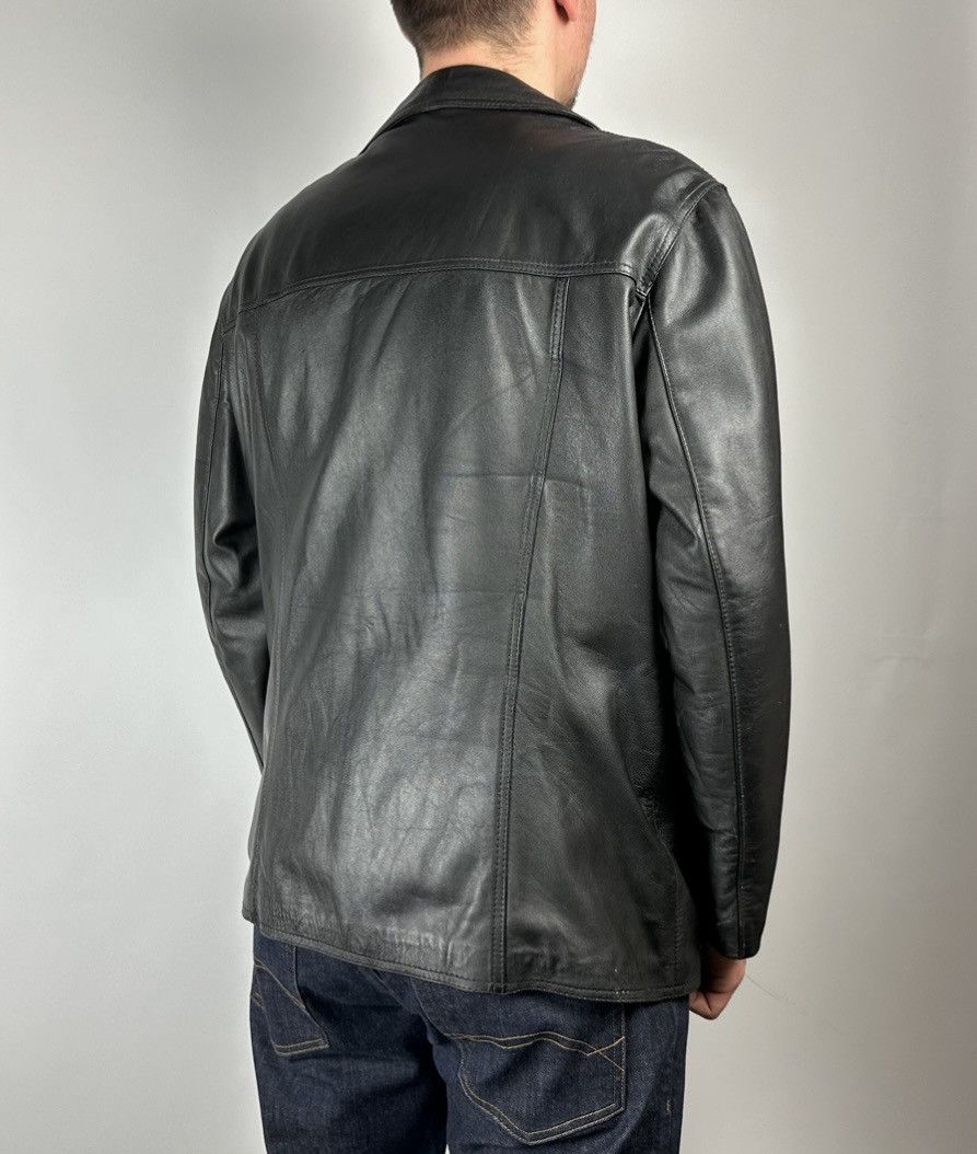 Genuine Leather × Vintage Vintage 90s Genuine Leather Blazer Jacket Size L Size US L / EU 52-54 / 3 - 5 Thumbnail