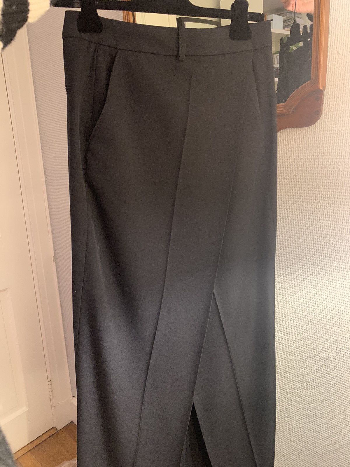 Balenciaga Balenciaga Slit Tailored Wool Midi Skirt Size 26" / US 2 / IT 38 - 6 Thumbnail