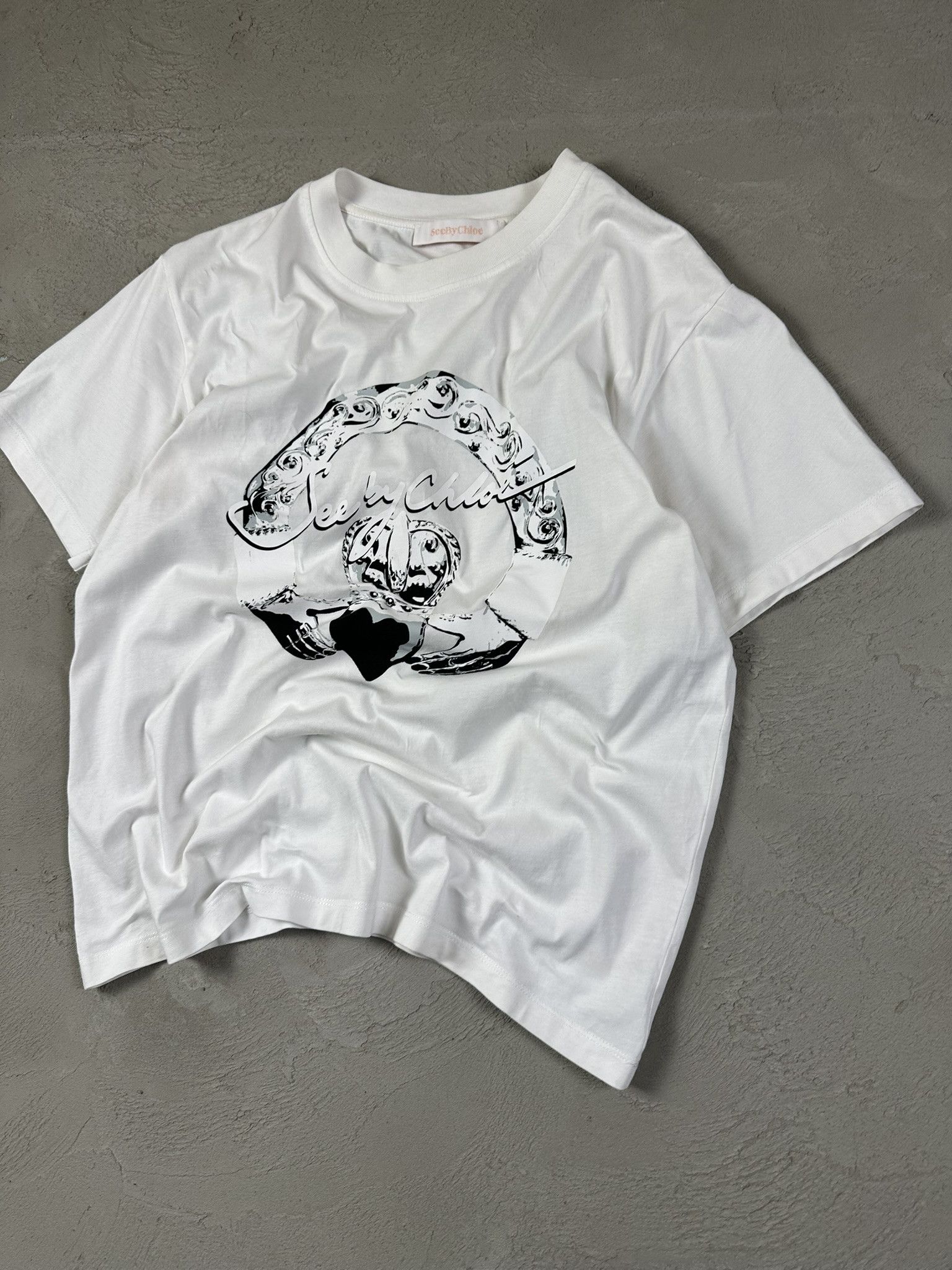 Designer × See by Chloe See by Chloe Graphic Logo T-shirt Size S / US 4 / IT 40 - 3 Thumbnail