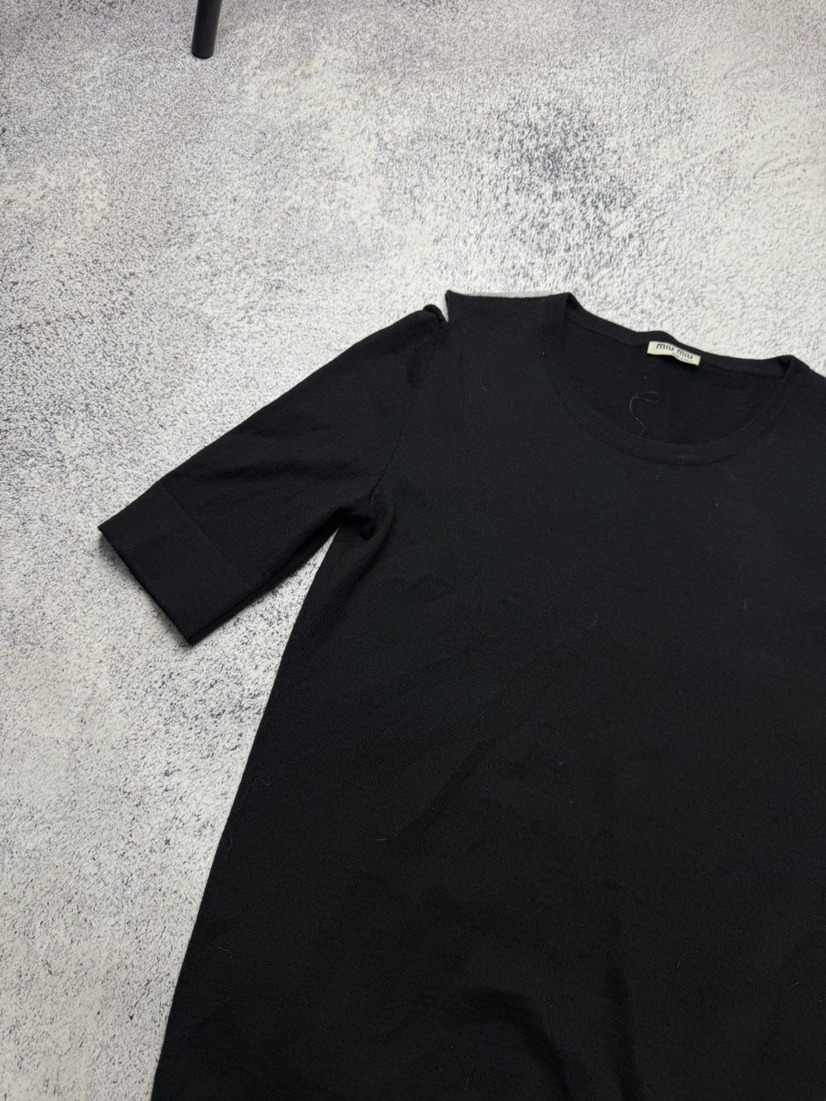 Miu Miu Miu Miu Black Knit Top – Made in Italy Size M / US 6-8 / IT 42-44 - 3 Thumbnail