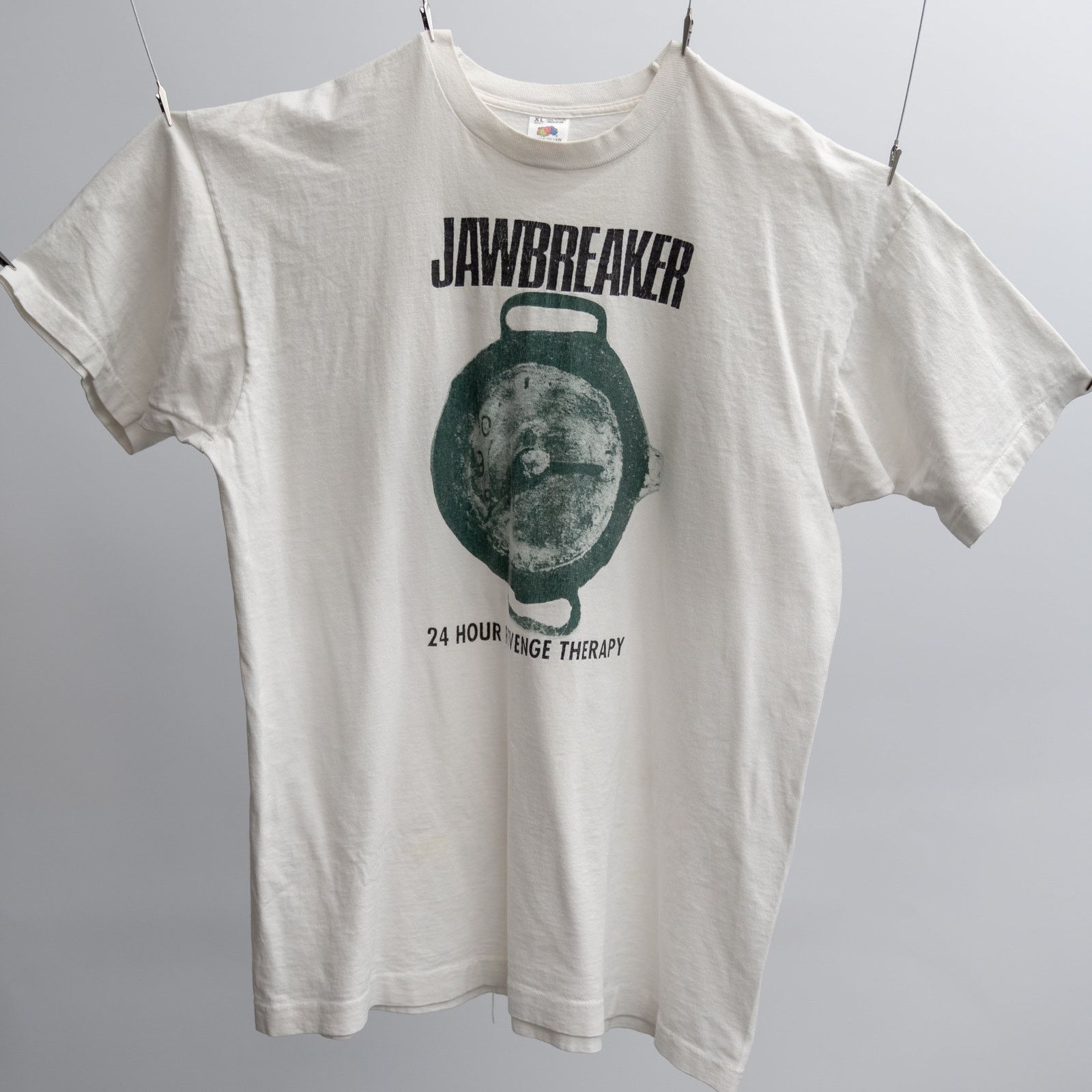 image of Vintage Single Stitch Jawbreaker '24 Hour Revenge' Tee - 1990's in White, Men's (Size XL)