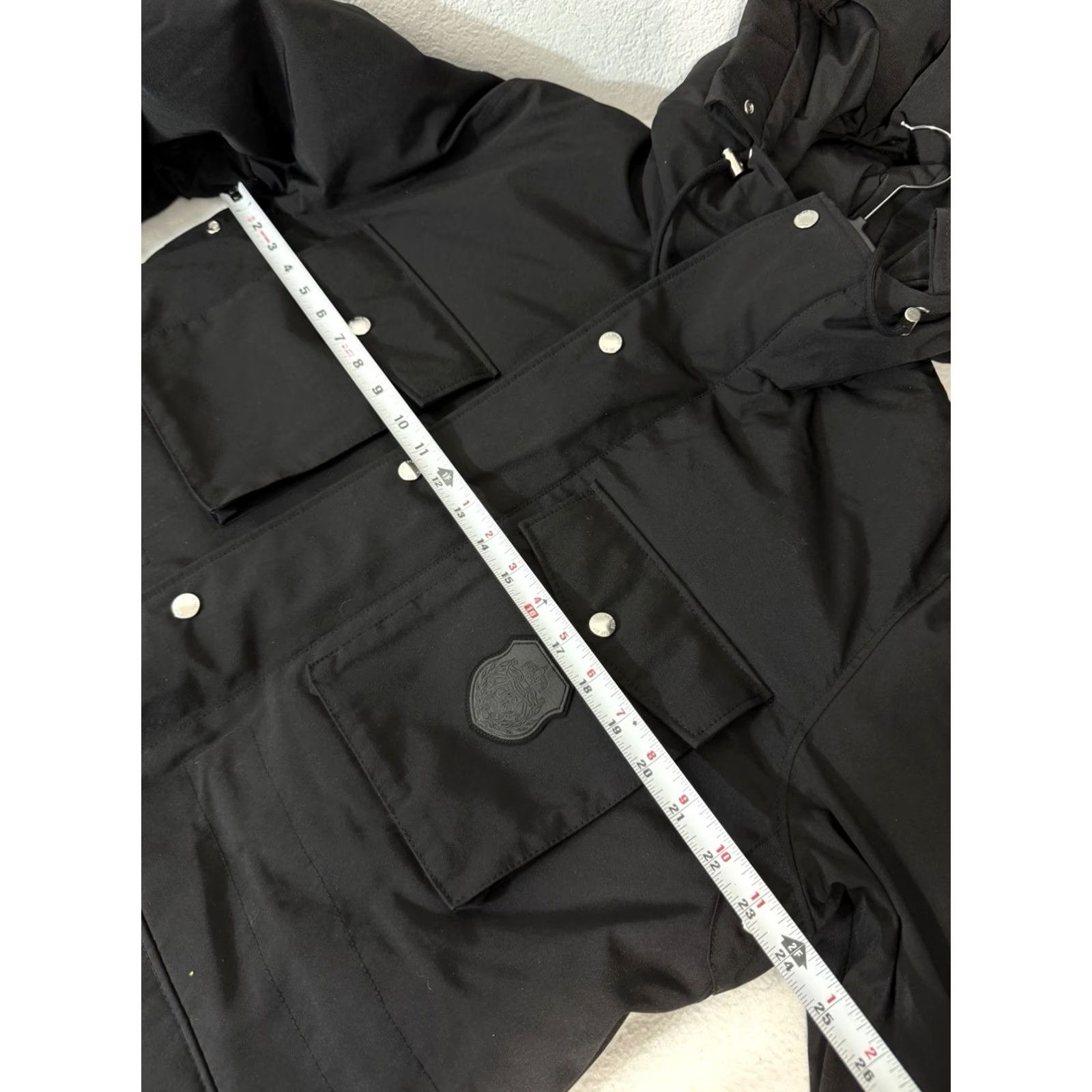 The Kooples The Kooples Parka Coat Mens Hooded Pockets Winter Sz M Black Denim Polyester Jacket Style Classic Size US M / EU 48-50 / 2 - 3 Thumbnail