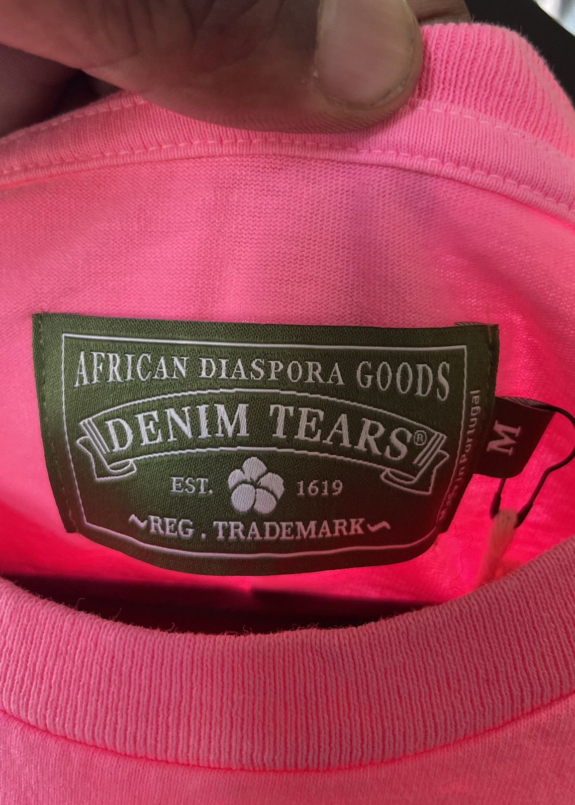 DENIM TEARS Denim Tears ADG Tee Pink Size US L / EU 52-54 / 3 - 4 Thumbnail