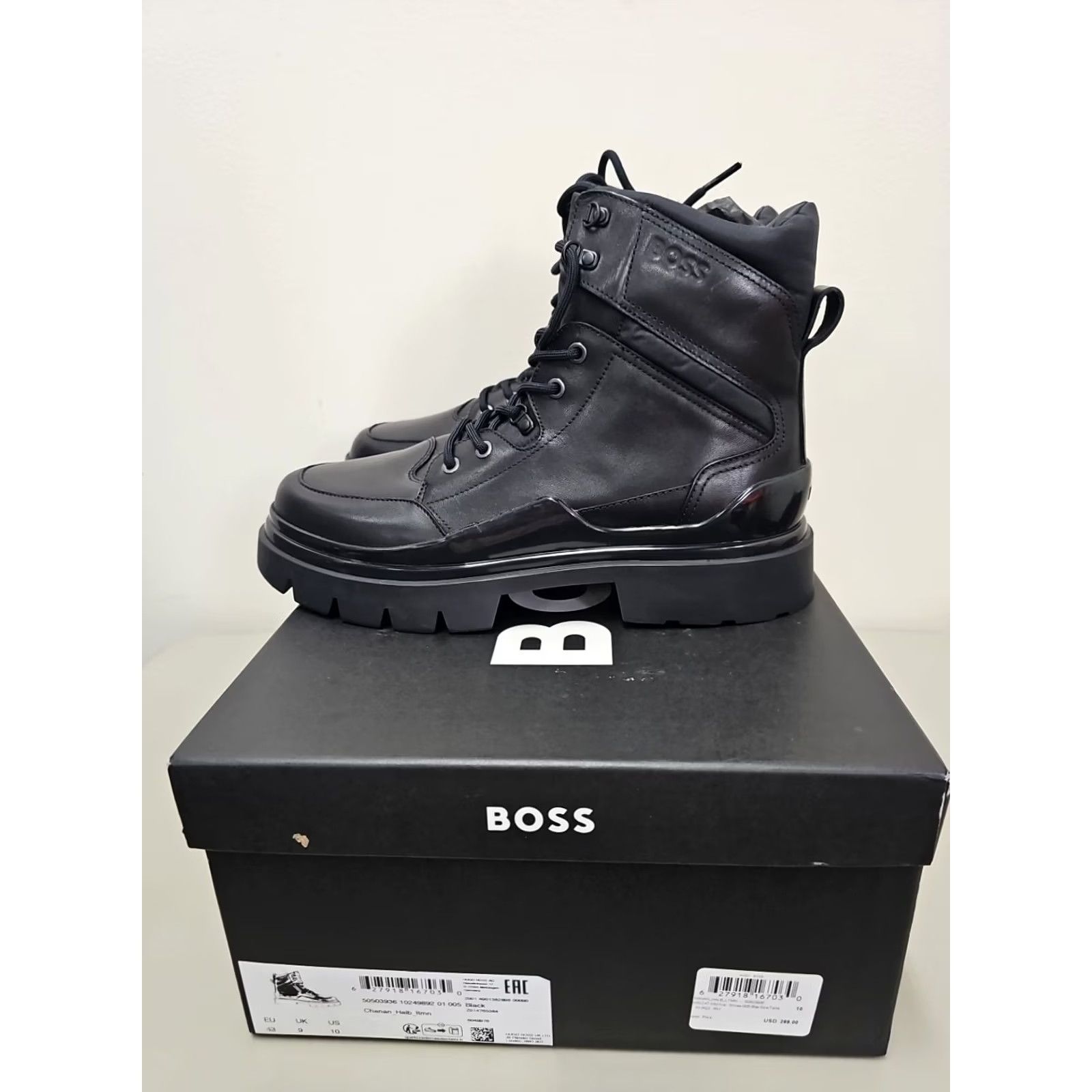Vintage BOSS Boots Mens Leather Ankle Boots Mid-Calf 10 Black Leather Boss MENS Model Size US 10 / EU 43 - 2 Thumbnail