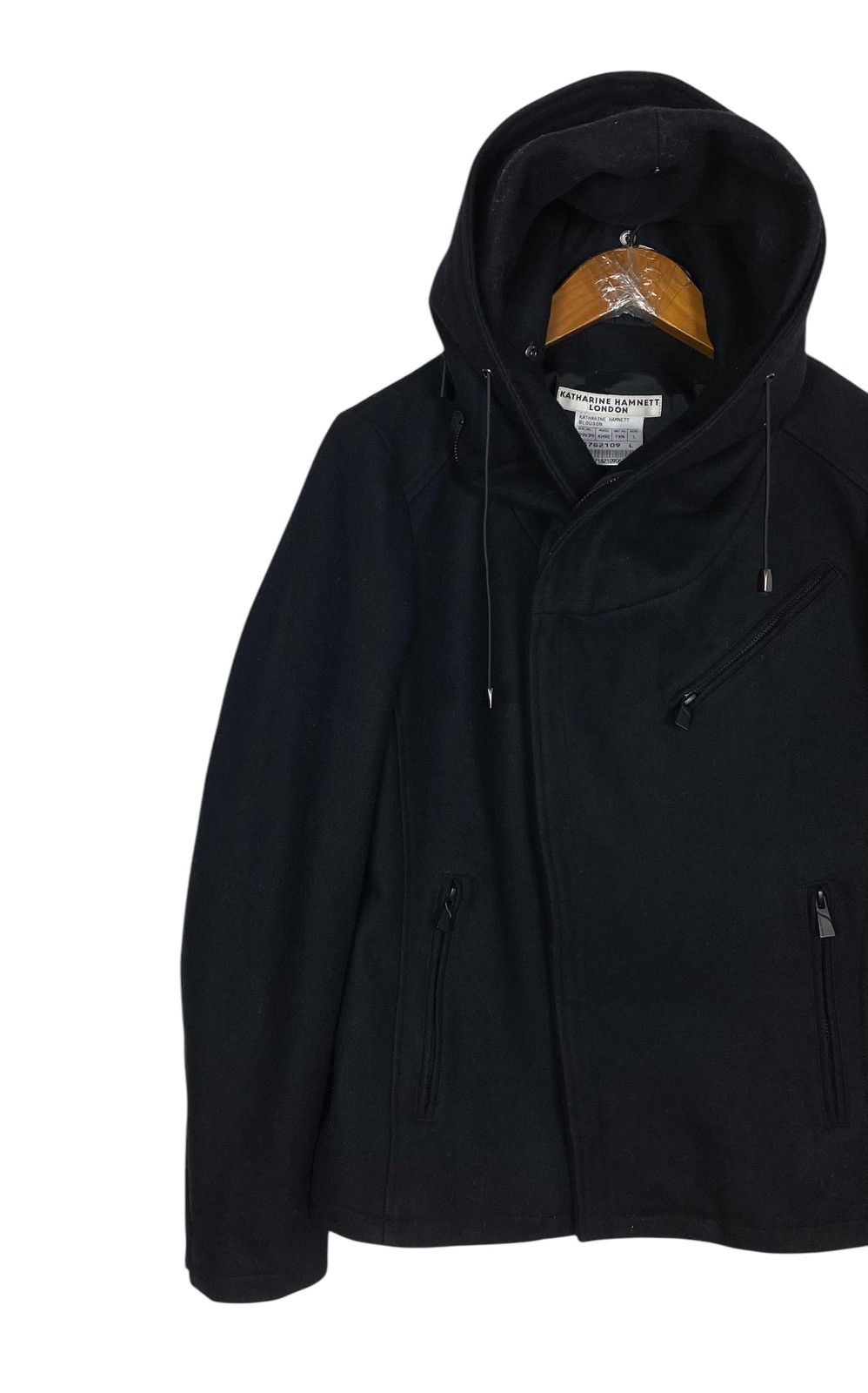 Katharine Hamnett London Katharine Hamnett London Wool Blouson Asymmetrical Hoodie Size M / US 6-8 / IT 42-44 - 5 Thumbnail