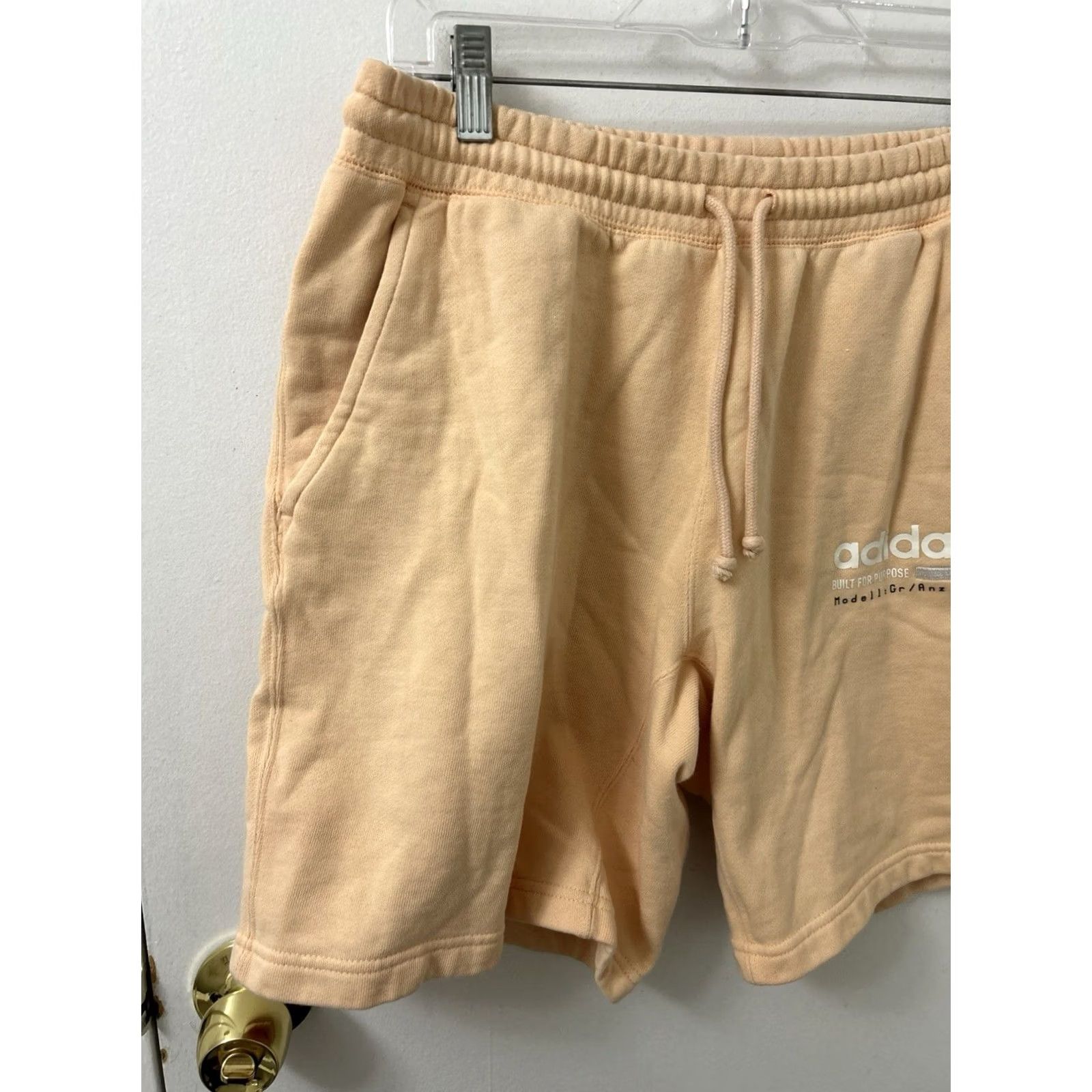 Adidas Adidas Originals Sweat Shorts Mens M Peach Orange Built For Purpose Cotton Short Size US 31 - 4 Thumbnail