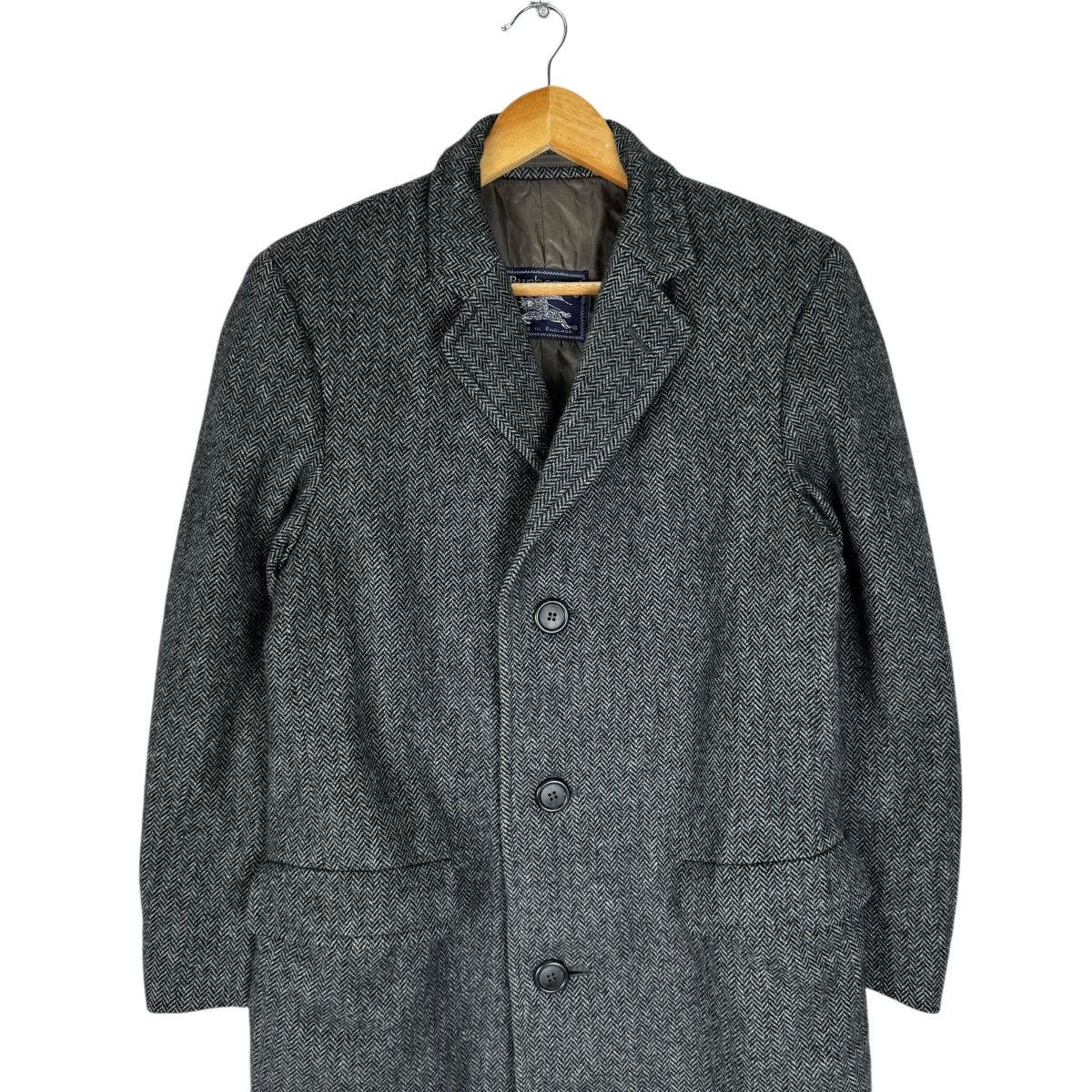Burberry 🔥BURBERRY HERRINGBONE WOOL OVERCOAT LONG JACKET Size US S / EU 44-46 / 1 - 2 Thumbnail