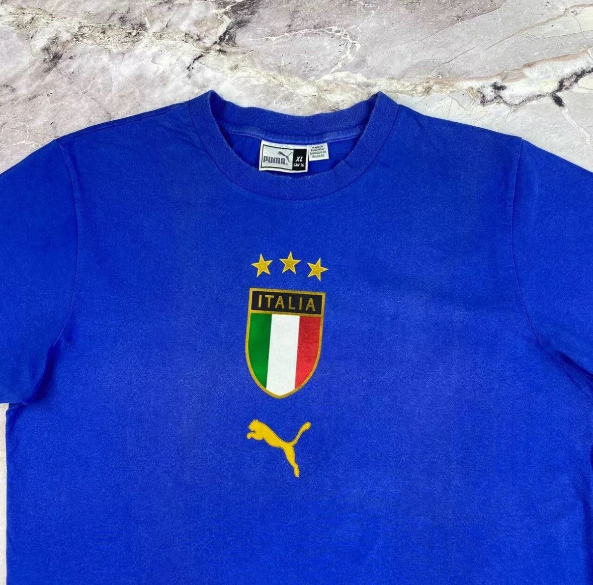 Puma × Vintage Vintage Puma Italia Neil Barrett Soccer T Shirt Jersey Size US XL / EU 56 / 4 - 5 Thumbnail