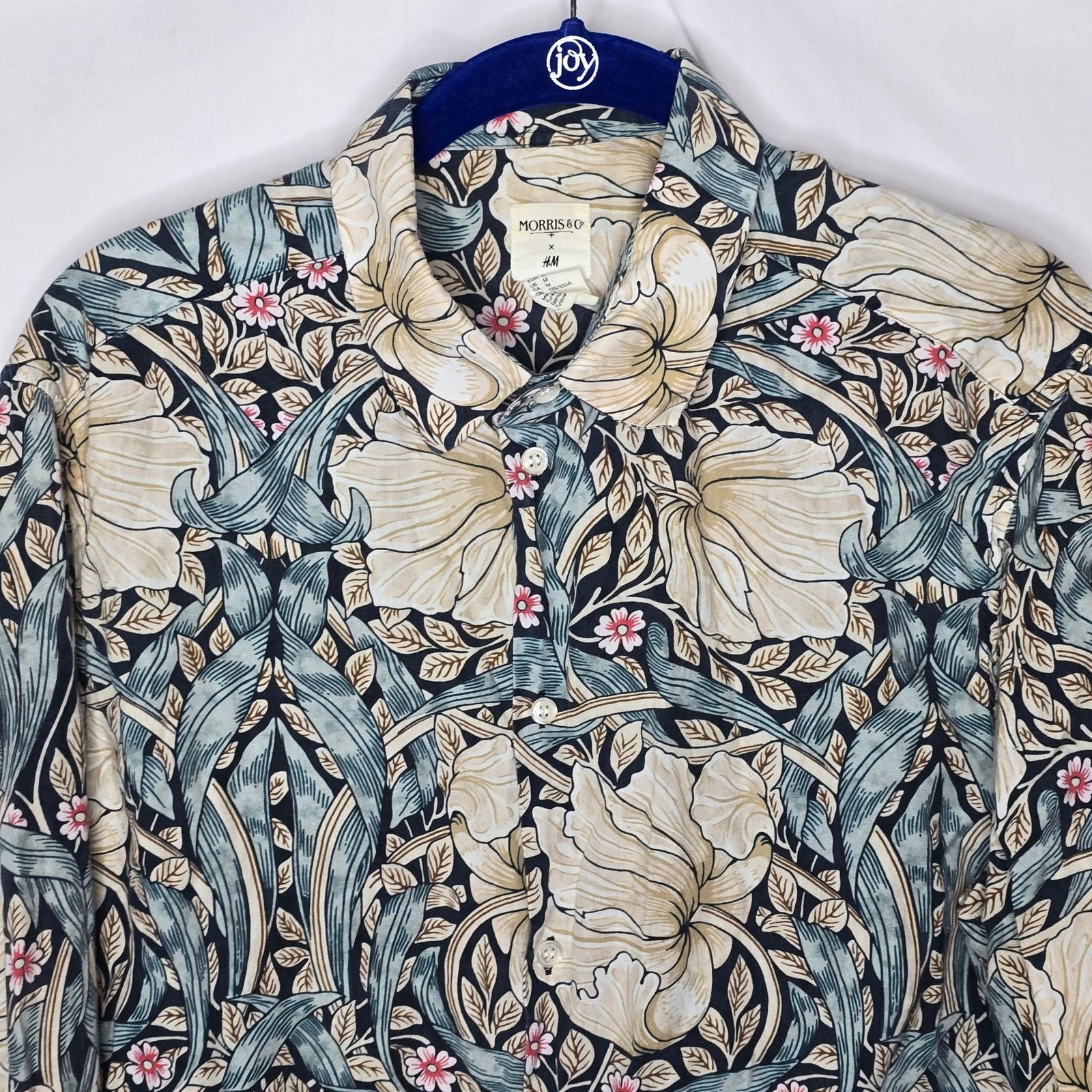 H&M Morris & Co Floral Multicolor Long Sleeve Button-up Shirt M Size US M / EU 48-50 / 2 - 2 Thumbnail