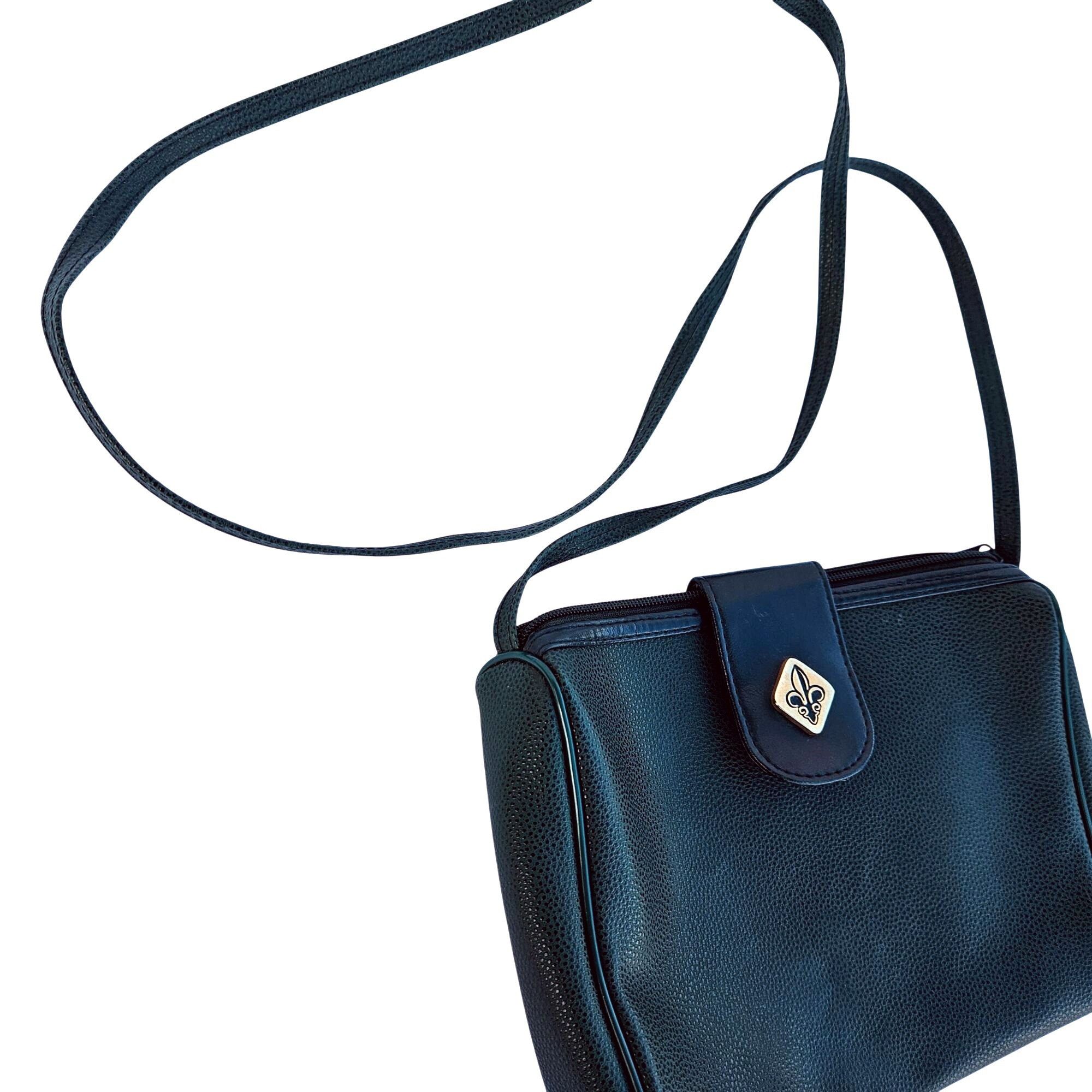 Vintage Vintage 1970s 1980s Faux Leather Handbag Purse Crossbody Gre Size ONE SIZE - 8 Thumbnail