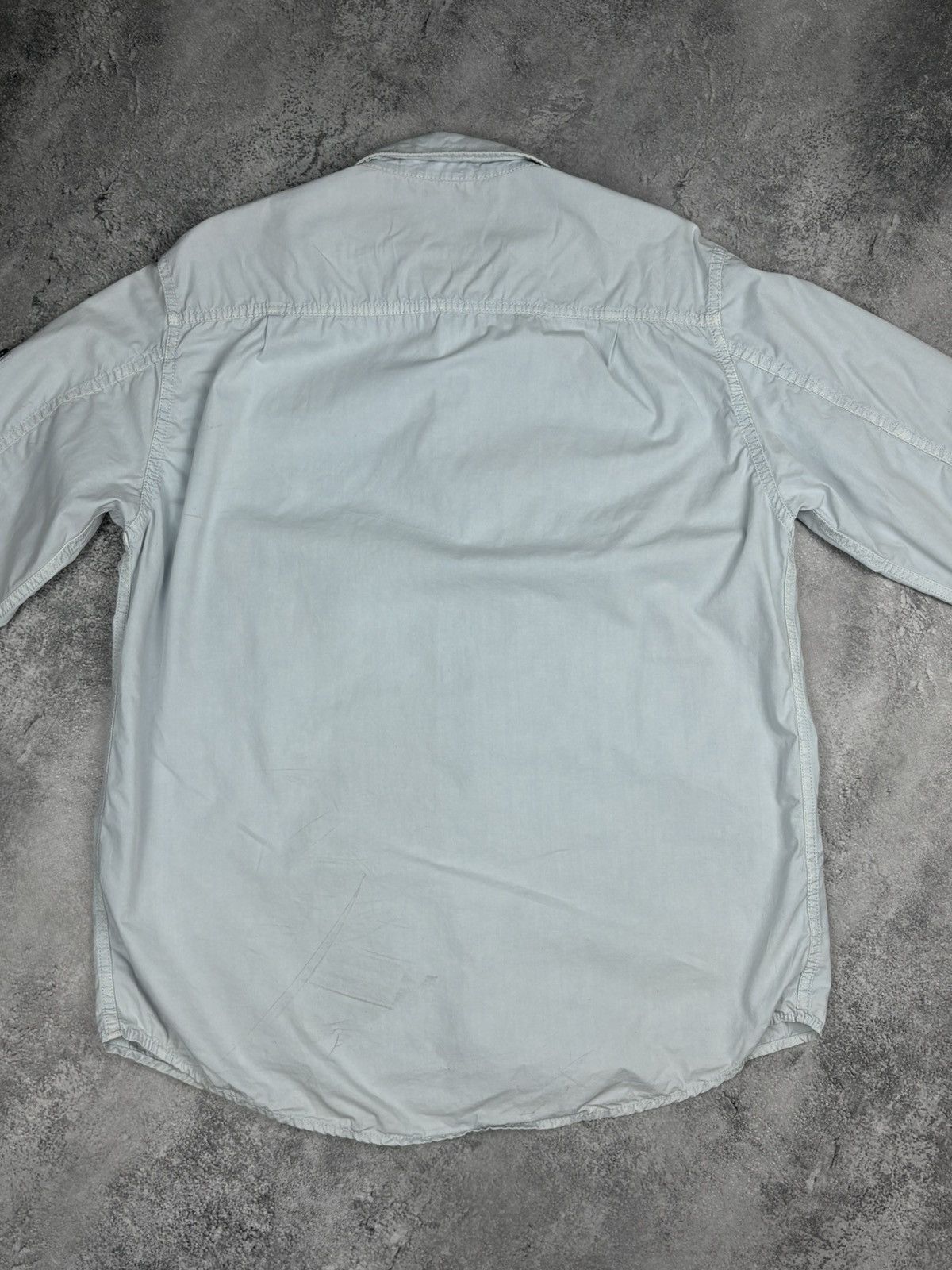 Stone Island Stone Island 2021 Pale Blue Cotton Overshirt - M Size US M / EU 48-50 / 2 - 7 Thumbnail