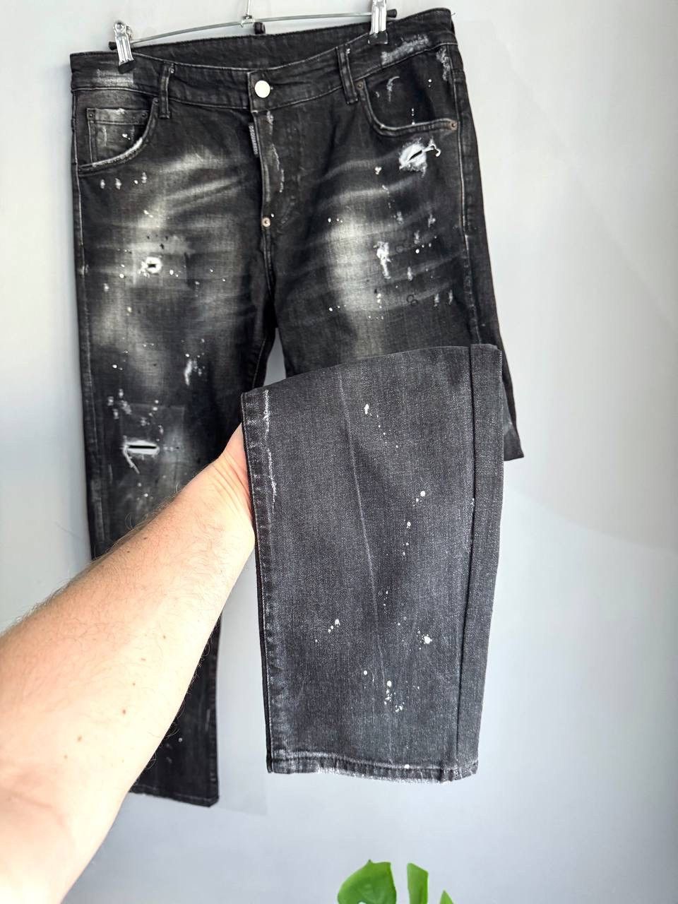 Dsquared2 Dsquared2 Black Distressed Men's Slim Jeans Size 56 W36 L32 Size US 36 / EU 52 - 9 Thumbnail