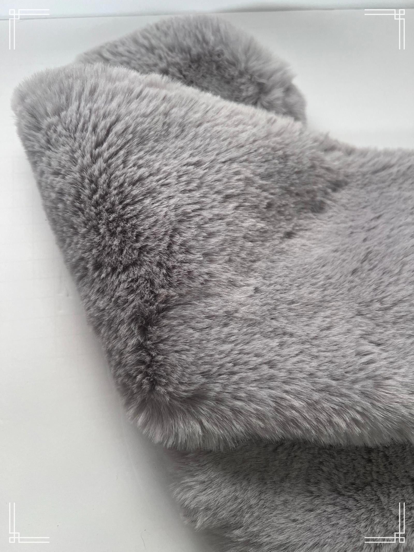 Designer INC International Concepts Faux Fur Scarf - Gray, One Size Size ONE SIZE - 4 Thumbnail