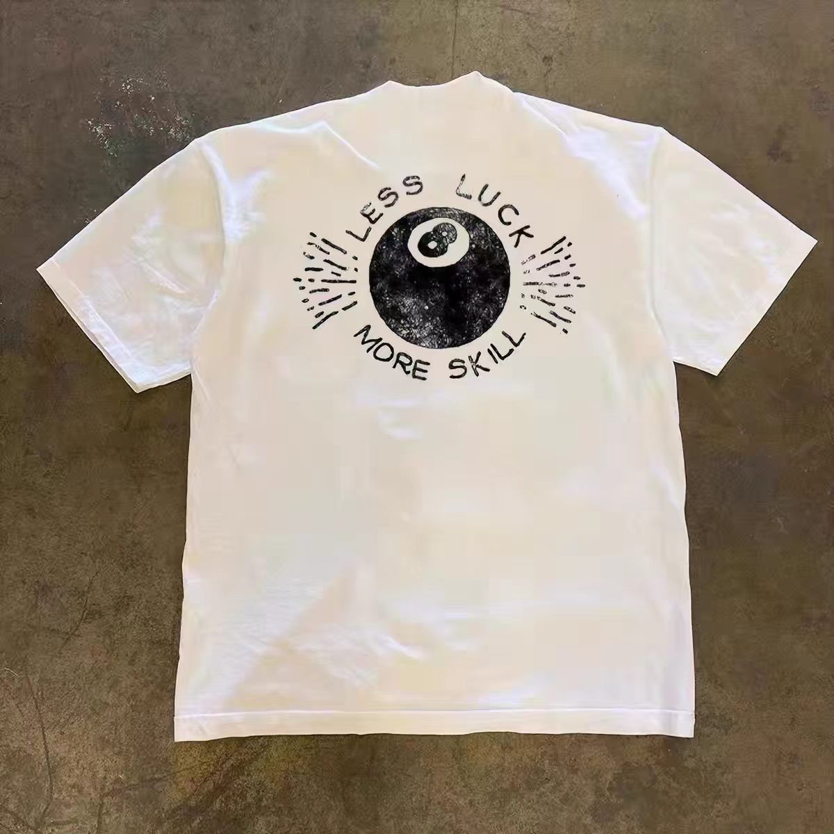 Vintage White Washed Vintage Billiards Print T-Shirt Size US L / EU 52-54 / 3 - 1 Thumbnail