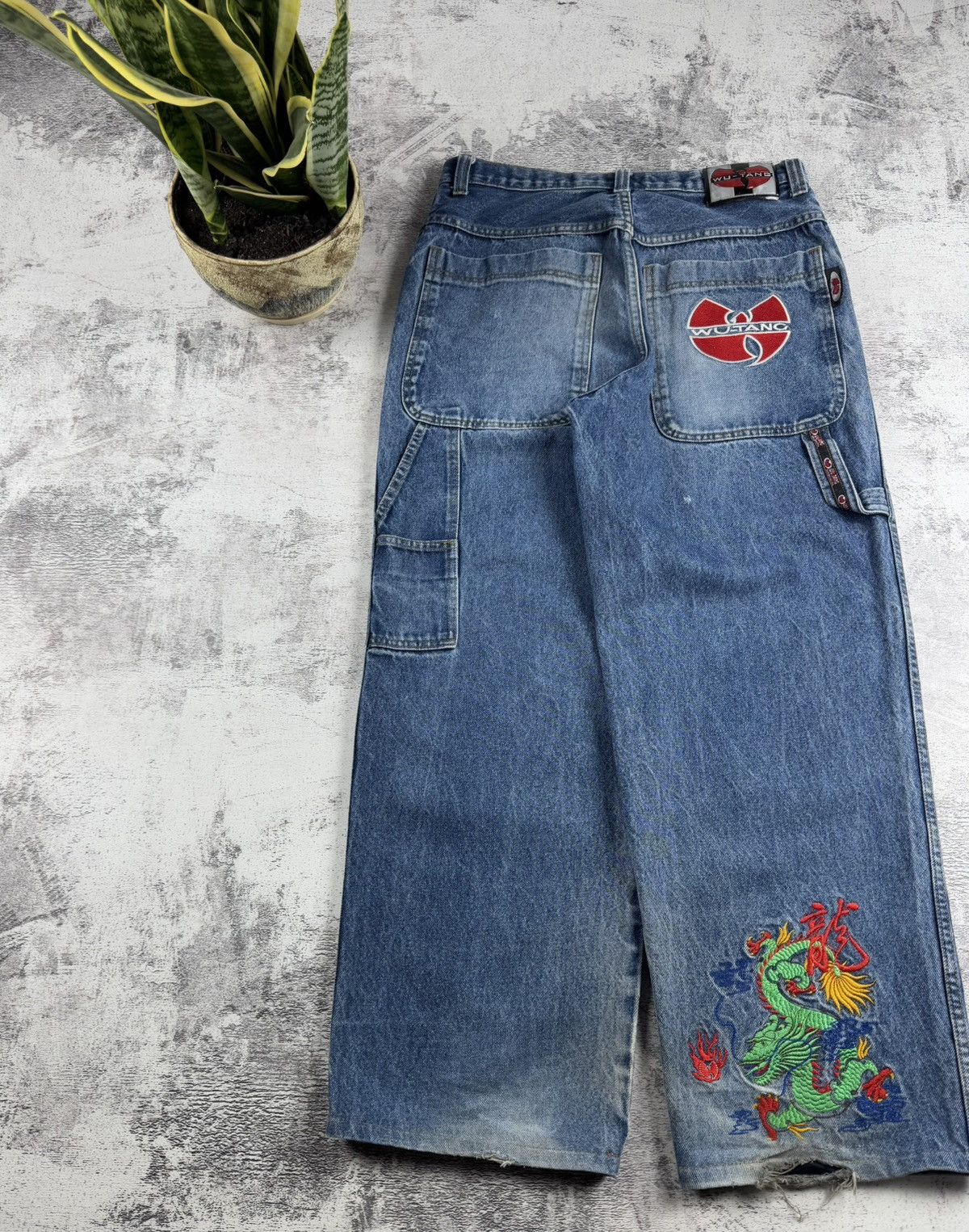 Wu-Tang Clan WU-TANG VINTAGE DENIM RAP HIP HOP BAGGY SKATE JEANS PANTS Size US 34 / EU 50 - 5 Thumbnail