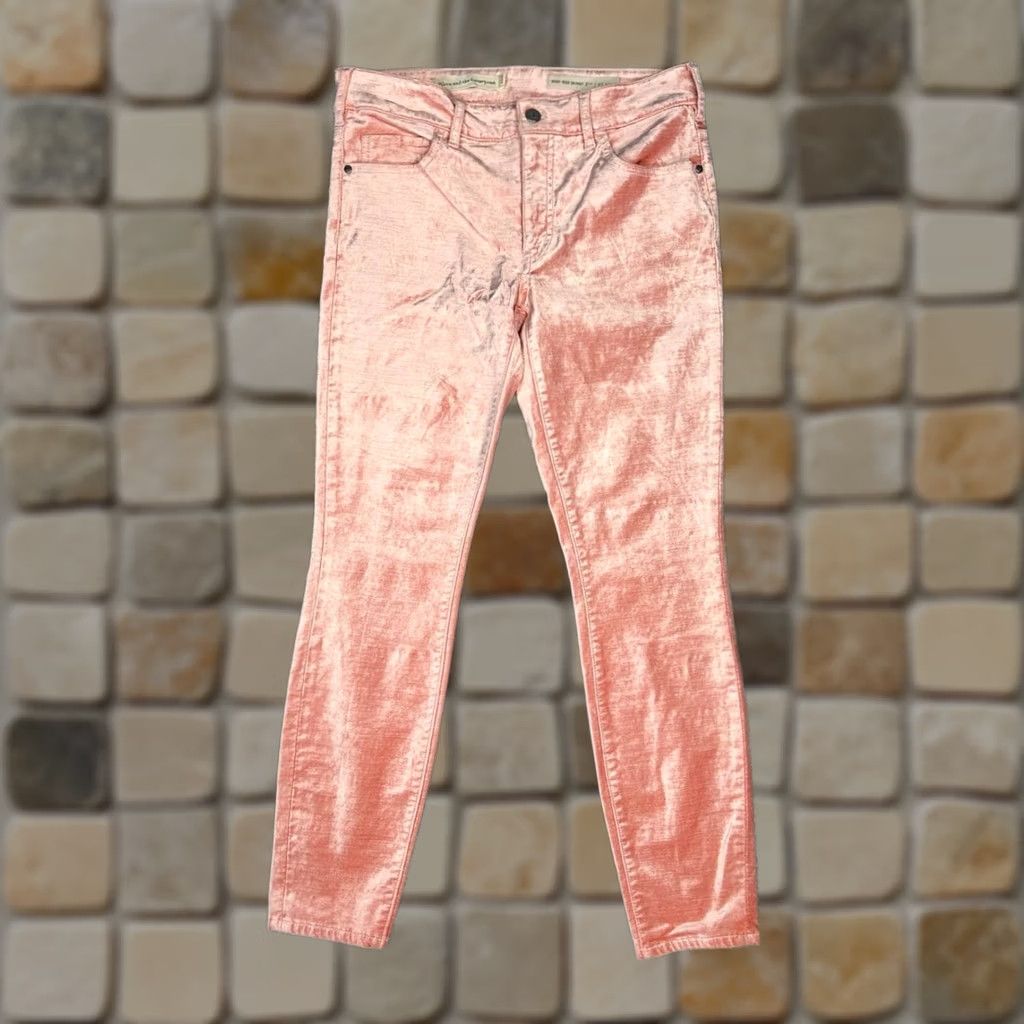 Vintage Pilcro Jeans Womens 27P Skinny City Preppy 30x26 Pink Cotton Spandex Denim 5-Pocket 27P Regular Jeans Ladies Mens? Size 30" / US 8 / IT 44 - 1 Thumbnail