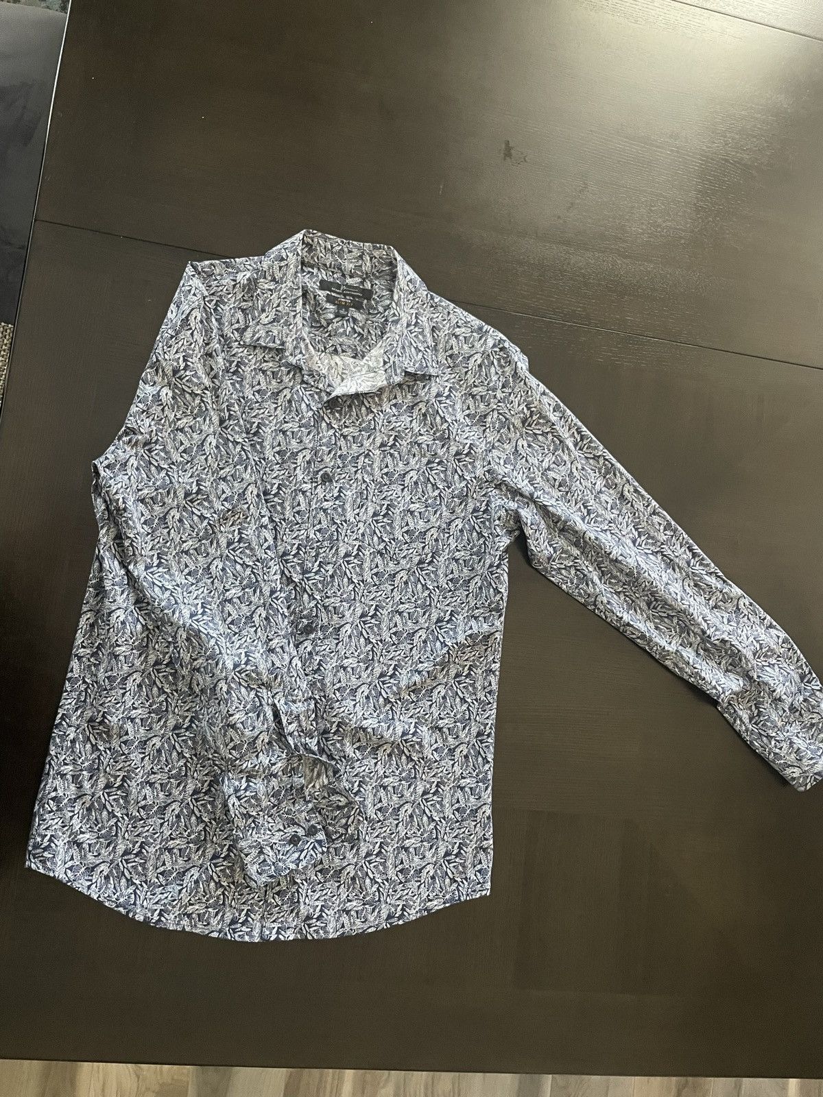 Marc Anthony Blue and white floral button up shirt Size US S / EU 44-46 / 1 - 6 Thumbnail
