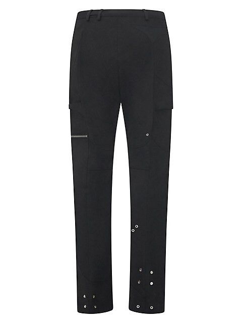 o1mle0125 Minimal Twill Cargo Pant in Black