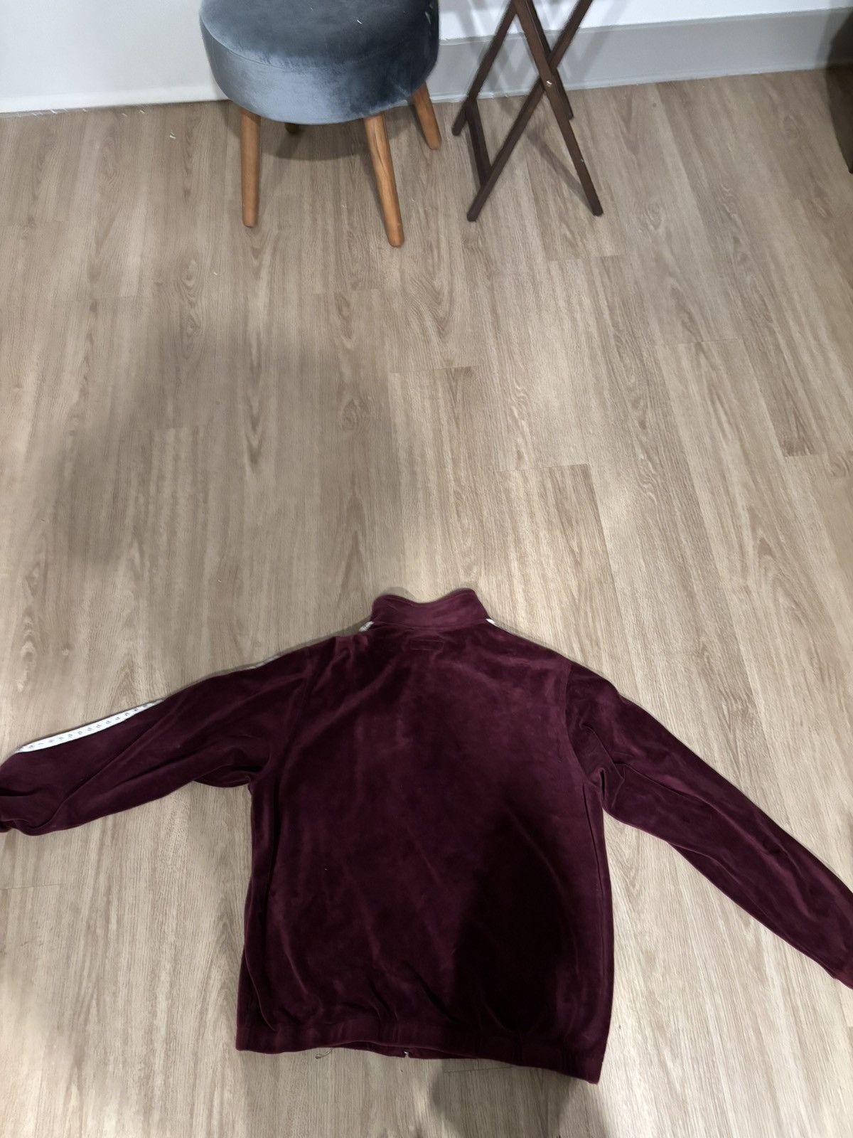 Supreme Supreme Studded Velour Track Jacket 'Burgundy Vintage Size US M / EU 48-50 / 2 - 2 Thumbnail