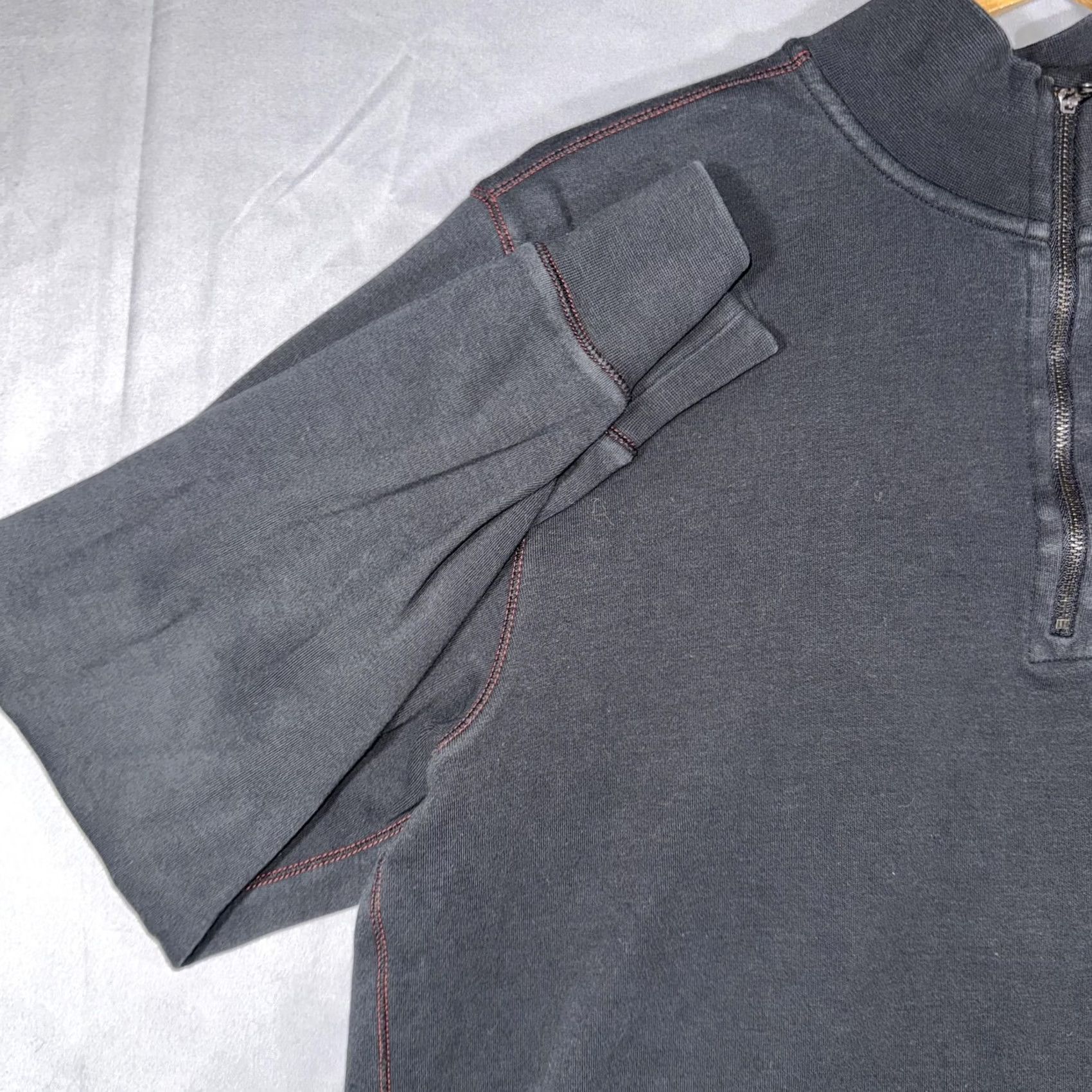 Robert Graham Robert Graham Pullover Mens XL Black 1/4 Zip Long Sleeve Cotton Knit Mock Neck Size US XL / EU 56 / 4 - 6 Thumbnail