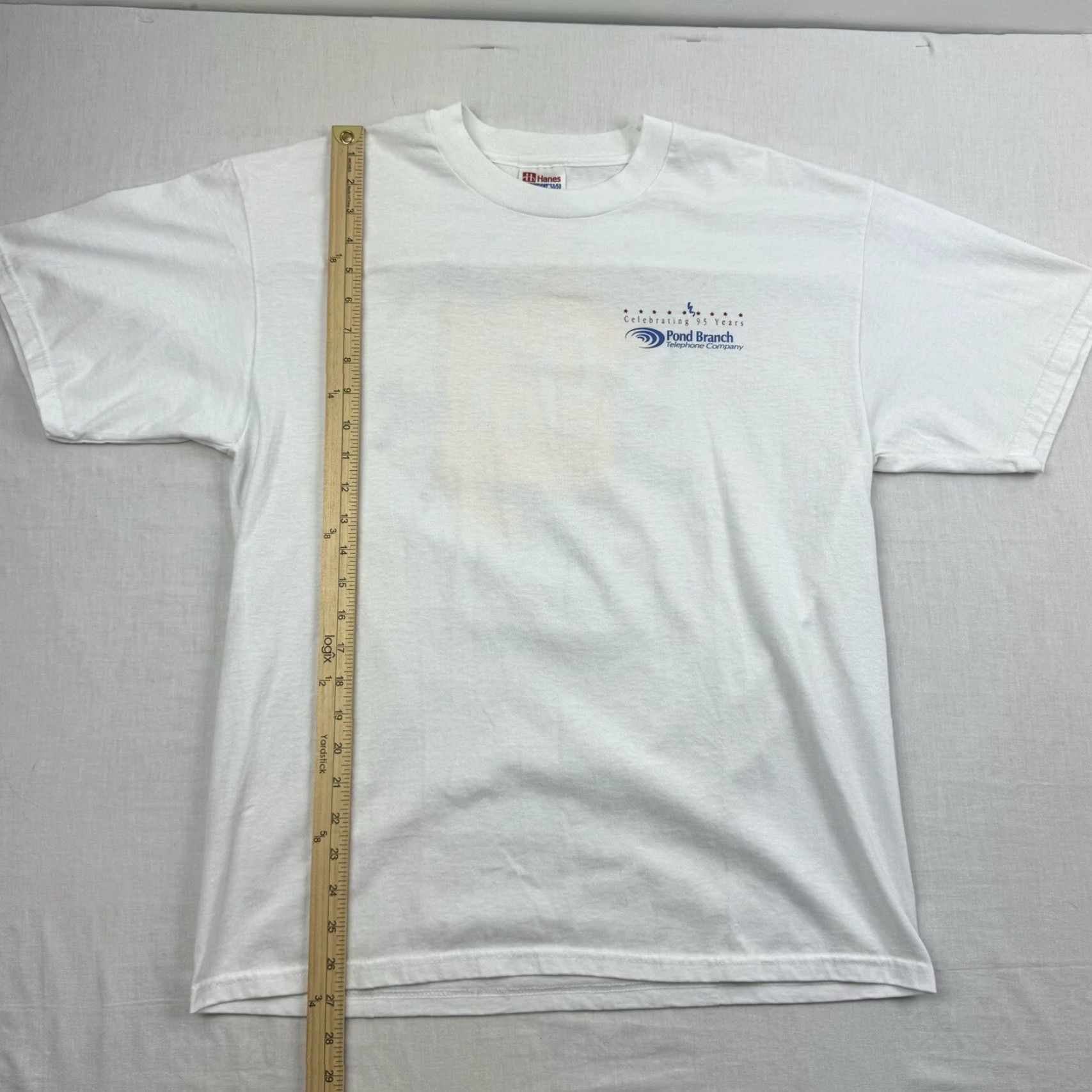 Hanes Vintage Pond Branch Telephone Shirt Adult Large White 95th Anniversary Promo 90s Size US L / EU 52-54 / 3 - 7 Thumbnail