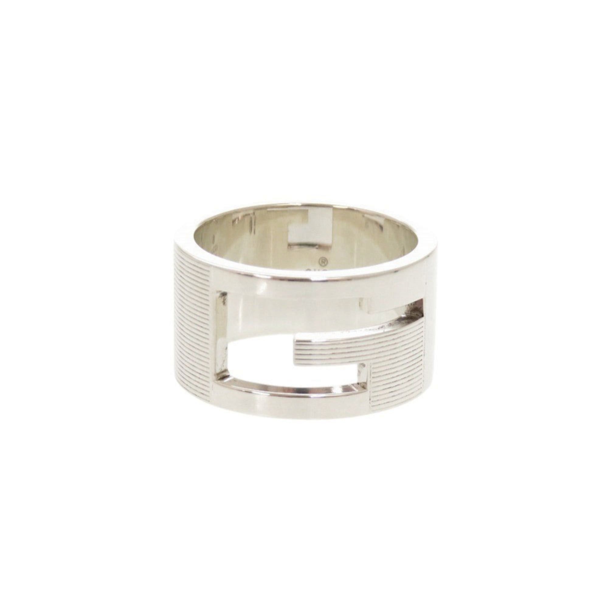 Gucci Excellent condition Gucci branded cutout G wide ring, size #16, sterling silver 925. (Item number: 1444GUCCI) Size ONE SIZE - 1 Thumbnail