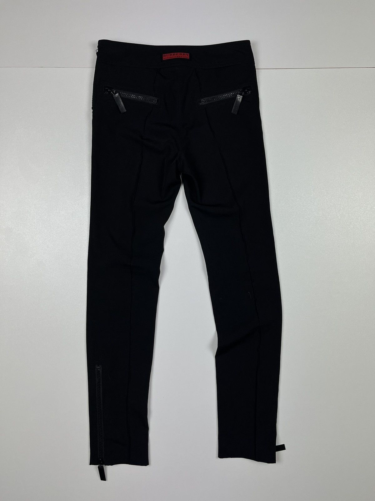 Burberry Burberry Established 1856 Red Tab Nylon Black Pants Size US2 Size 26" / US 2 / IT 38 - 1 Thumbnail