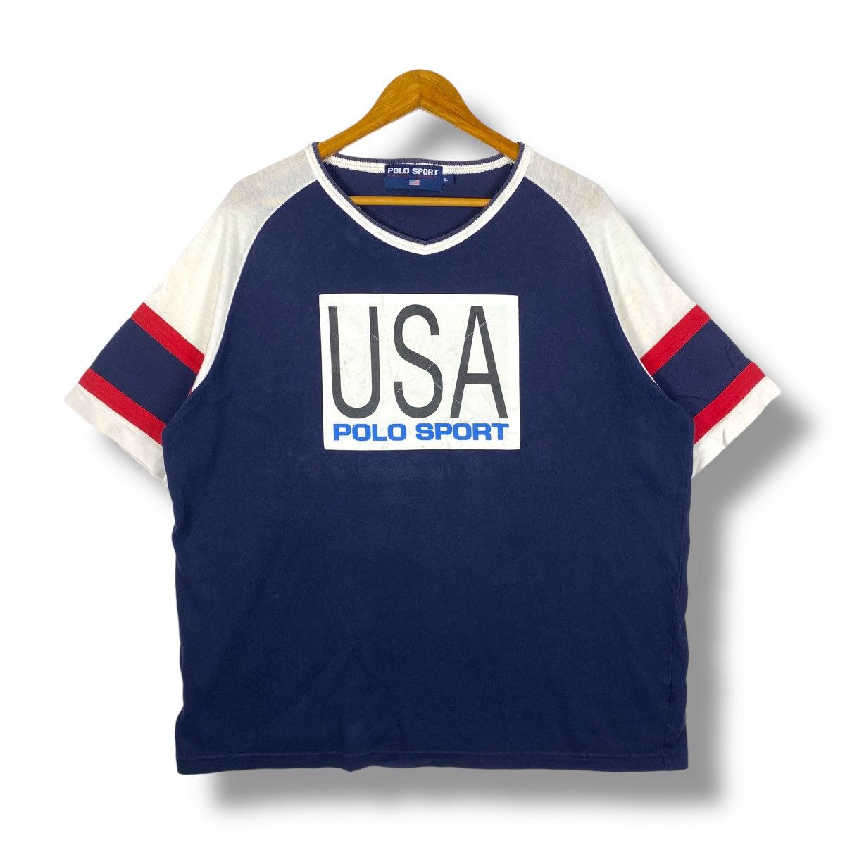 Polo Ralph Lauren Vintage 00s POLO SPORT USA By Ralph Lauren Tee Shirt Large Size US L / EU 52-54 / 3 - 1 Thumbnail