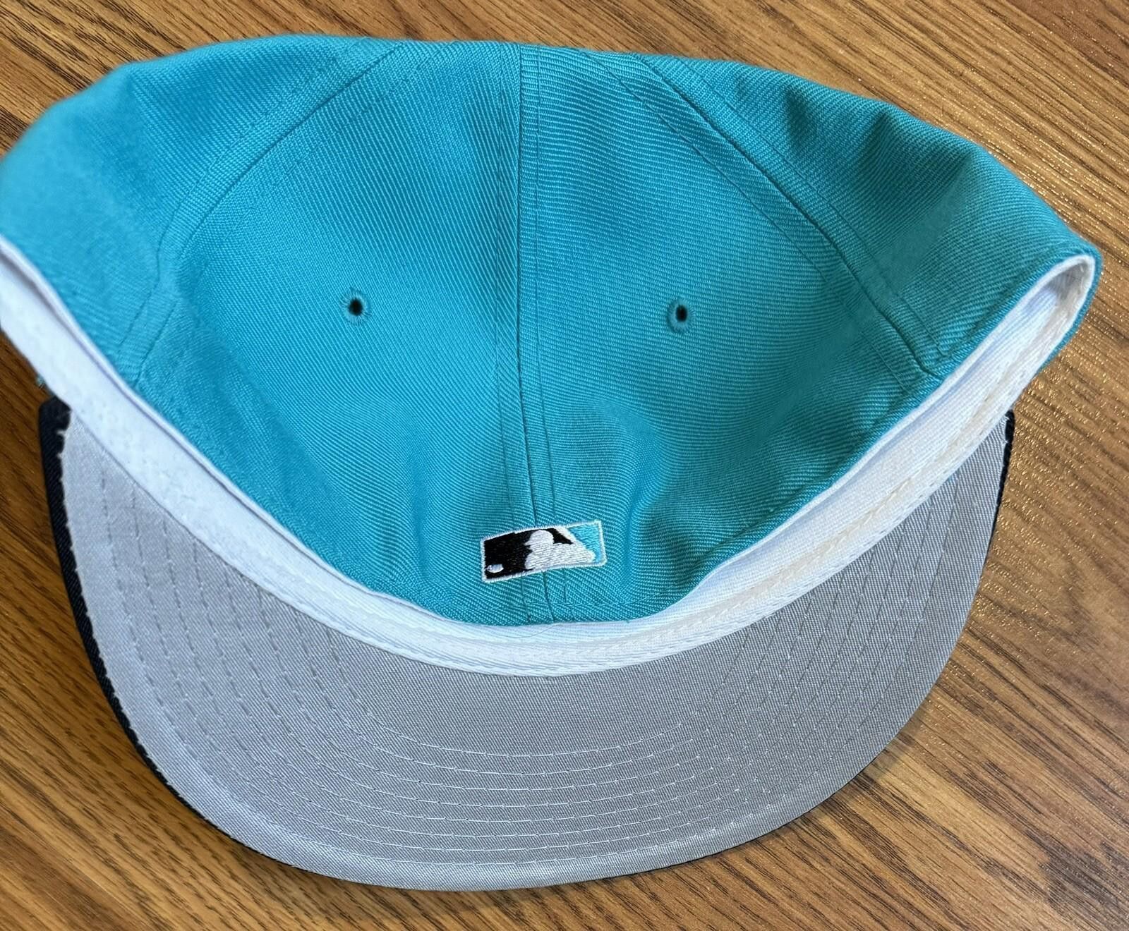 New Era Florida Marlins Vintage New Era Teal 59Fifty Hat Sz 7 NWOT Size ONE SIZE - 3 Thumbnail