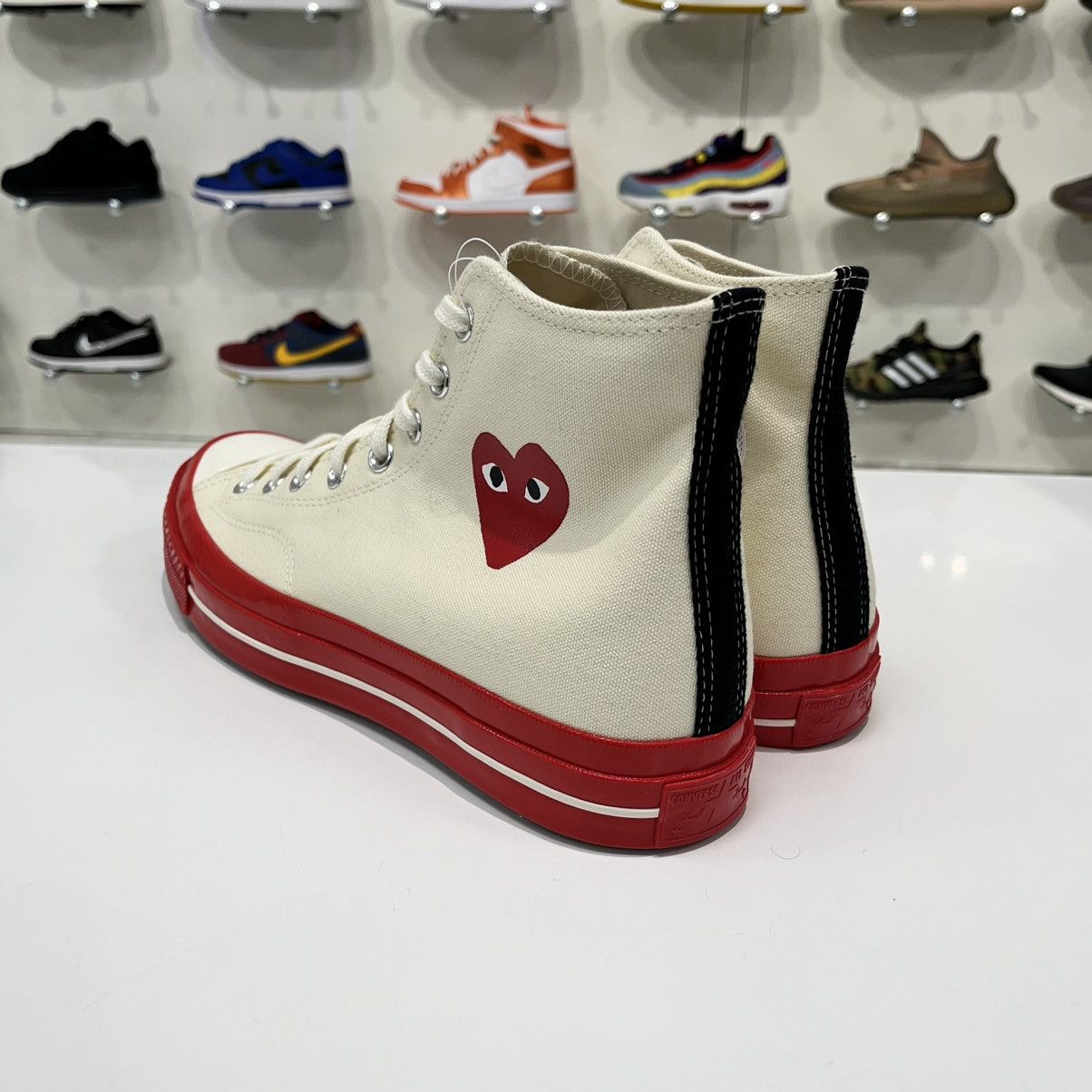Comme des Garcons × Converse Converse Chuck Taylor All Star 70 Hi x CDG Play Red Midsole Size US 11 / EU 44 - 3 Thumbnail