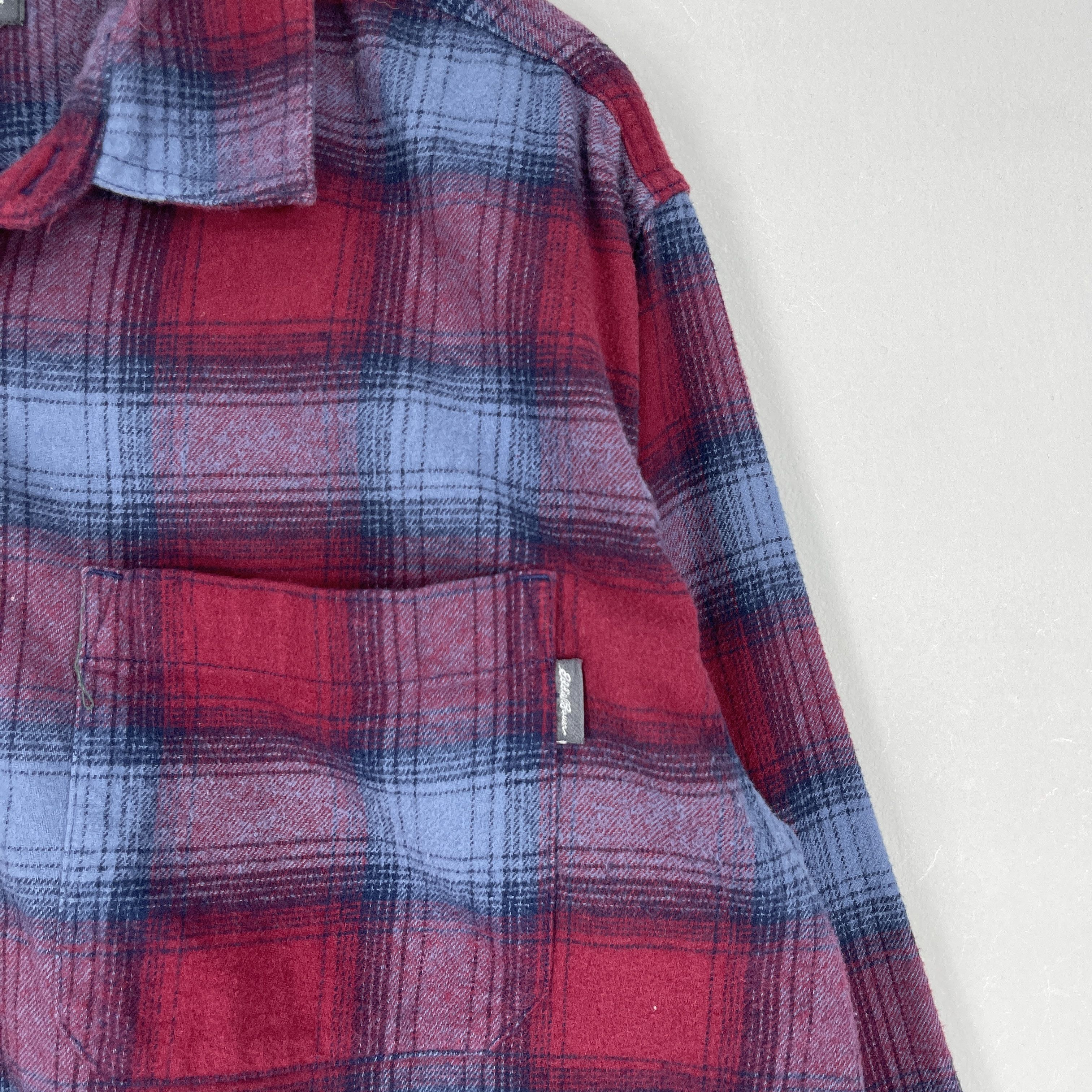 Eddie Bauer Vintage EDDIE BAUER Plaid Shadow Red/Blue Tartan Flannel Size US XL / EU 56 / 4 - 3 Thumbnail