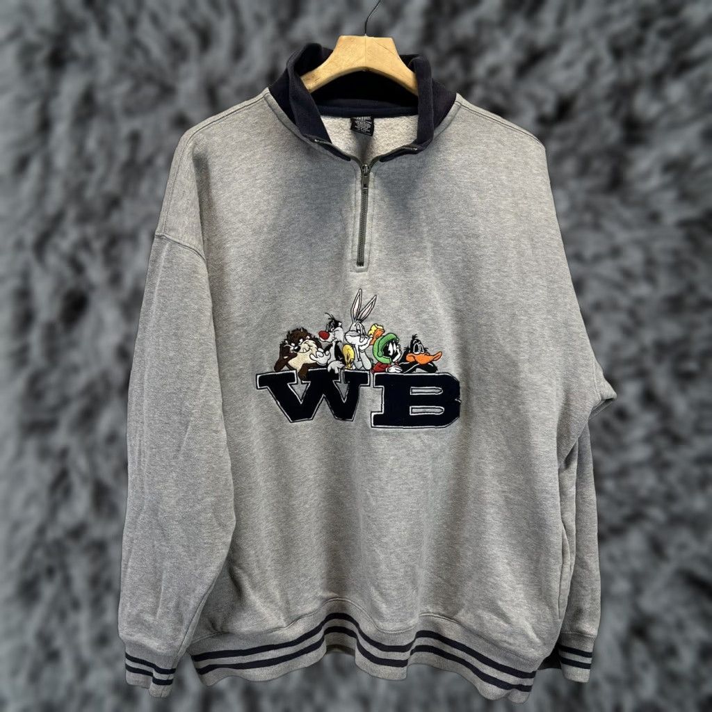 Vintage VINTAGE Warner Bros Sweatshirt Pullover 2XL Gray 90s Taz Marvin Bugs Men Mens Size XXL Pullover Sweater GUC Size US XXL / EU 58 / 5 - 1 Thumbnail