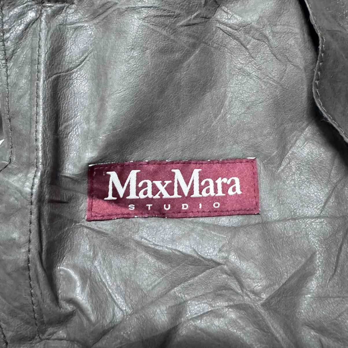 Max Mara Max Mara Bomber Leather Jacket Size S / US 4 / IT 40 - 15 Thumbnail