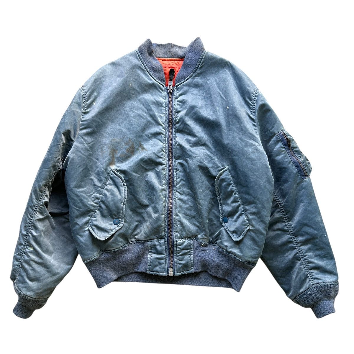 Japanese Brand 🔥 VINTAGE RIOT RIOT OILED PAIN SPLASH MA 1 BOMBER JACKET Size US M / EU 48-50 / 2 - 3 Thumbnail