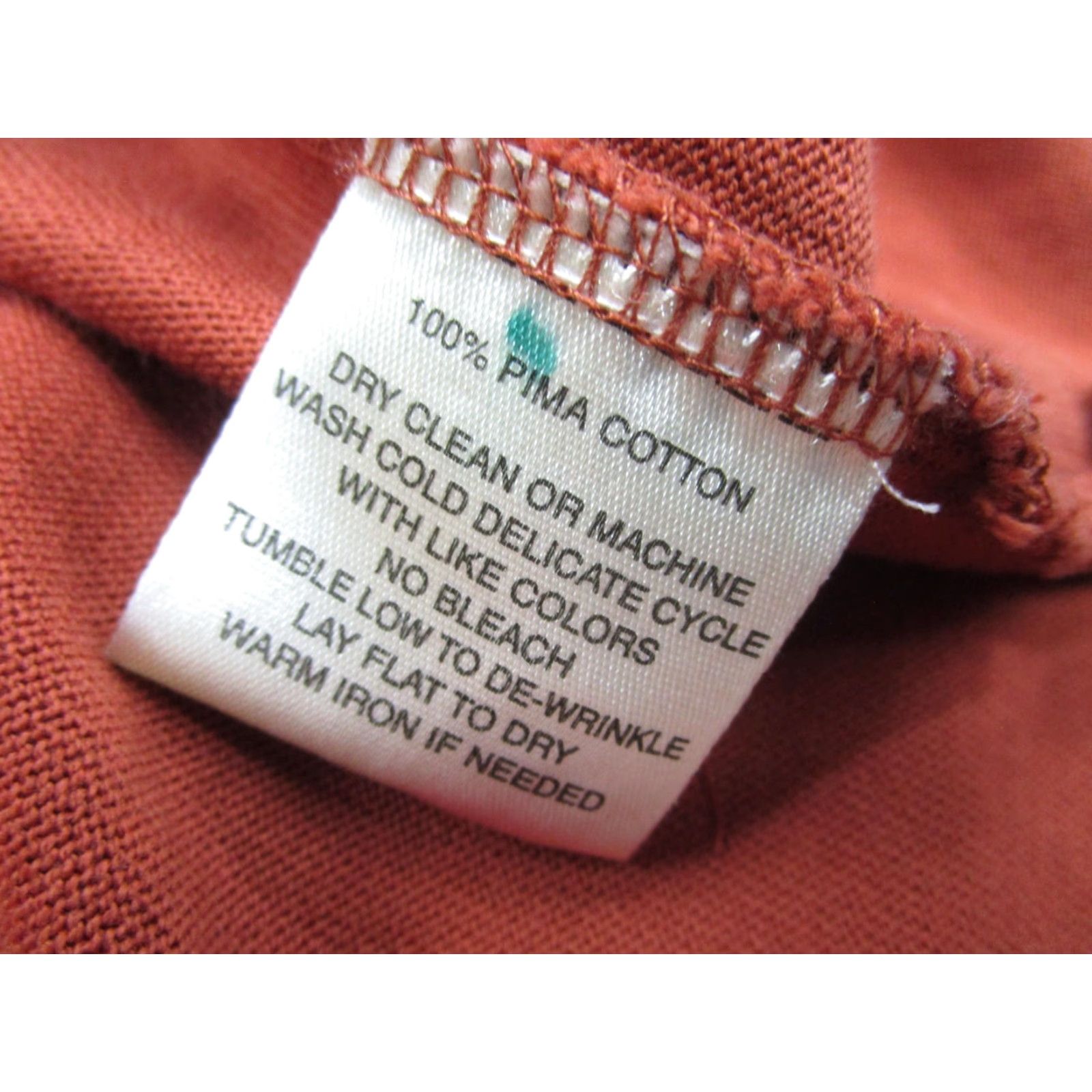 Vintage Robert Barakett 100% Pima Cotton Mens Large Orange Polo Shirt Long Sleeve Casual Size US L / EU 52-54 / 3 - 6 Thumbnail