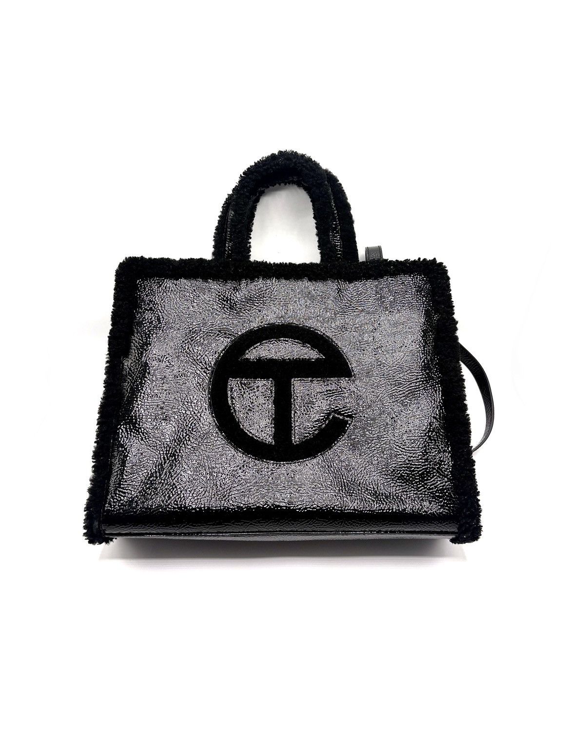 Telfar × Ugg UGG x Telfar Large Shopper Bag- Black Patent Leather Size ONE SIZE - 3 Thumbnail