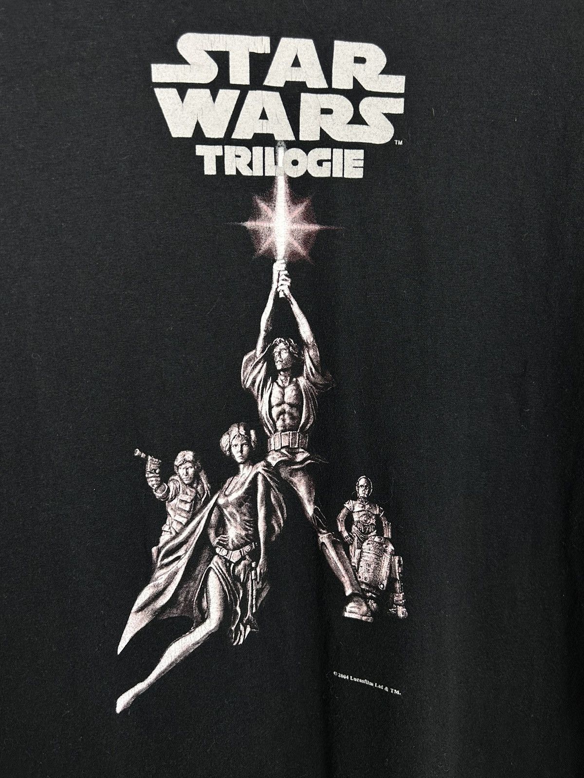 Star Wars 00s Vintage Star Wars Trilogie 2004 Lucasfilm T-Shirt Black Size US L / EU 52-54 / 3 - 2 Thumbnail