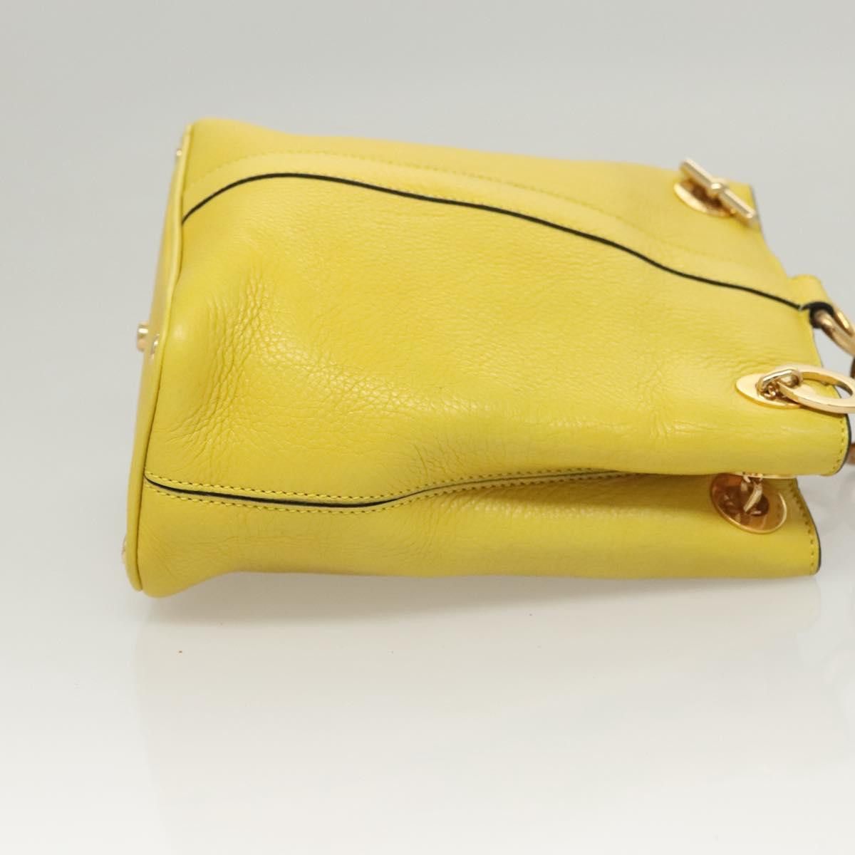 Celine CELINE Shoulder Bag Leather Yellow Gold Size ONE SIZE - 4 Thumbnail